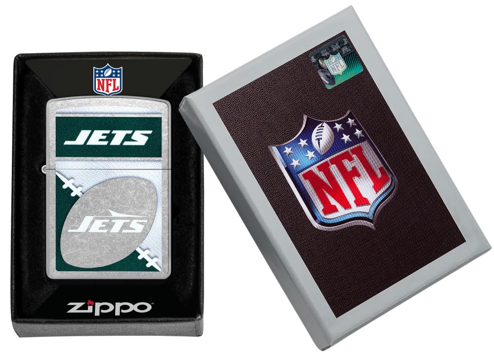 Zippo Nfl New York Jets Street Chrome Pocket Lighter