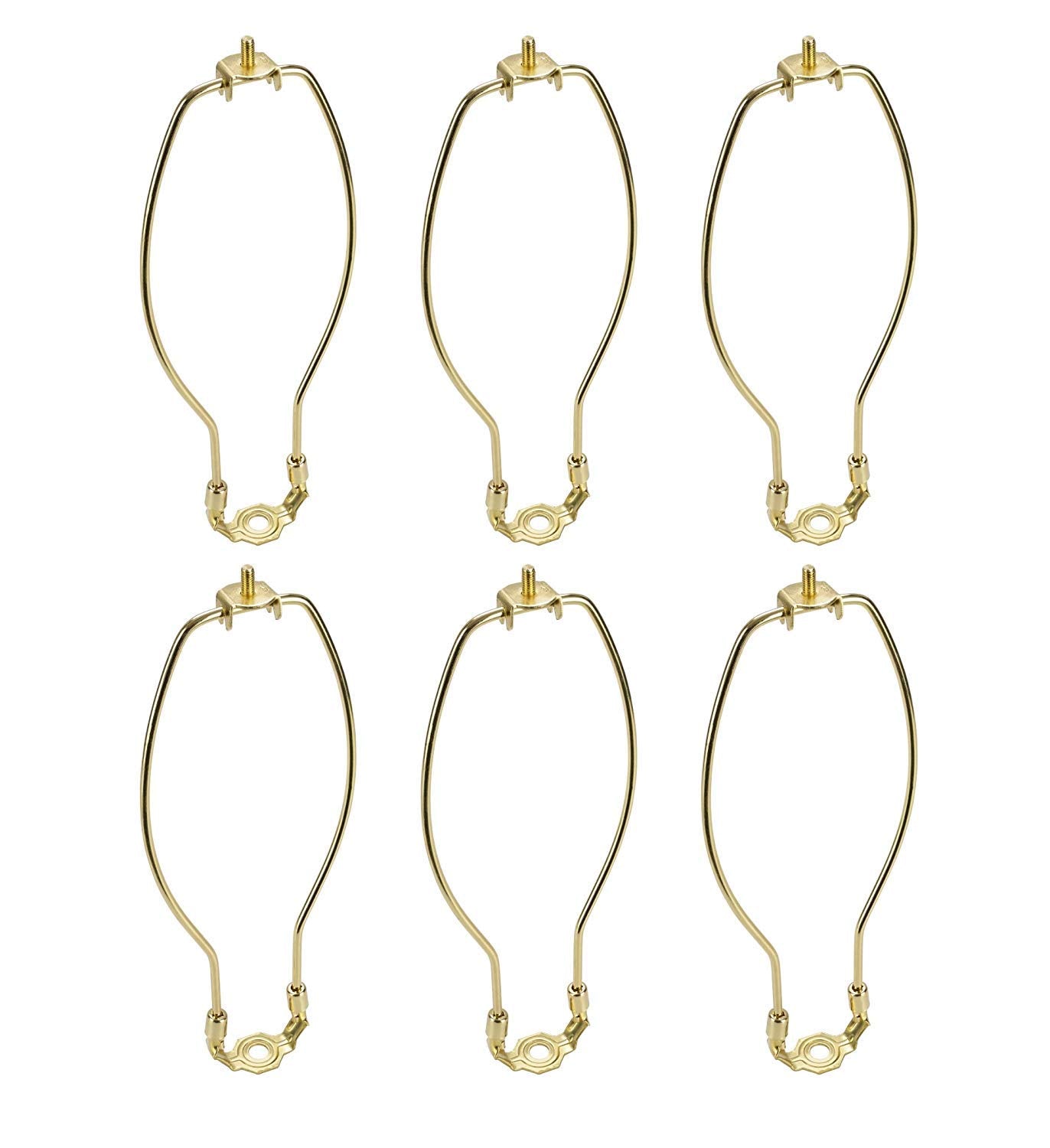 Aspen Creative 20006-16, 10 Lamp Harp with Saddle in Polished Brass Finish, 6 Pack