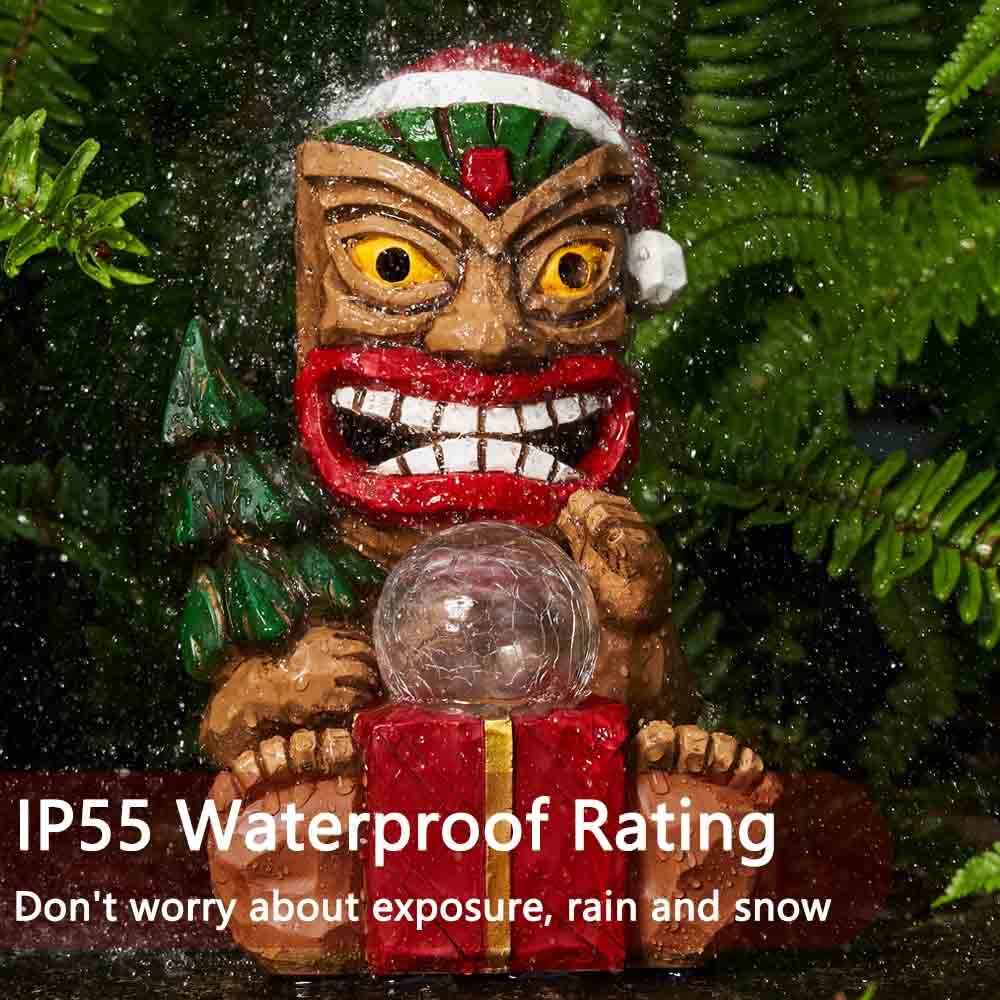 Yiosax Outdoor Garden Decor-Christmas Tiki Totem Statues Light Beautiful Gift-Giving For Your Indoor Christmas & Holiday Decorat