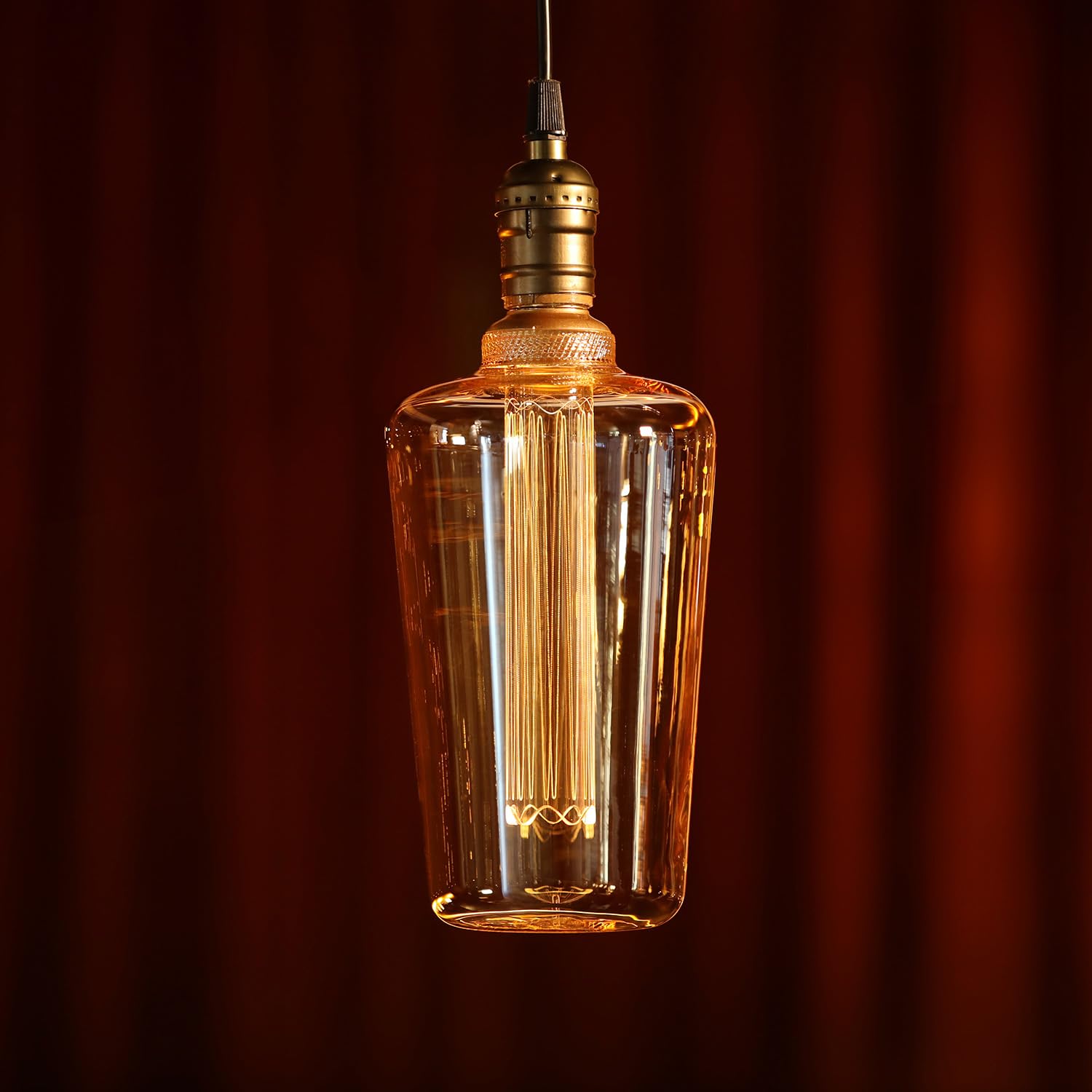 Escena Craftsmanship Series Led Decorative Light Bulb, Wine Bottle Style Vintage Edison Bulb Dimmable 3.5W, E26, Unique Virtual