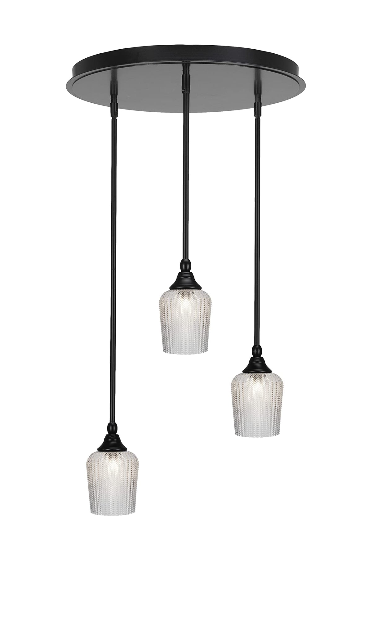 Empire 3 Light Cluster Pendalier in Matte Black Finish (2183-MB-4280)