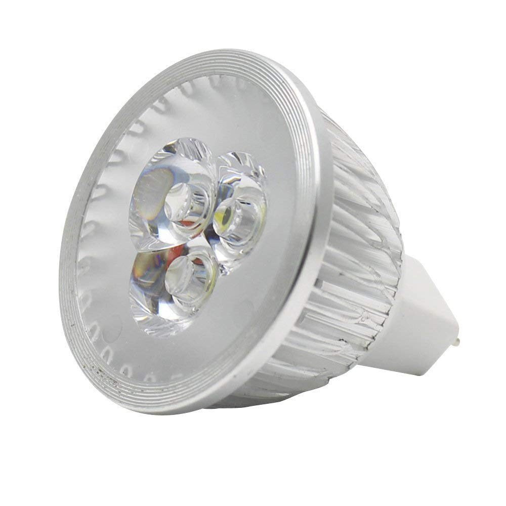 K JINGKELAI MR16 LED Bulbs 3W Cool White GU5.3 12V 10 Count Metal