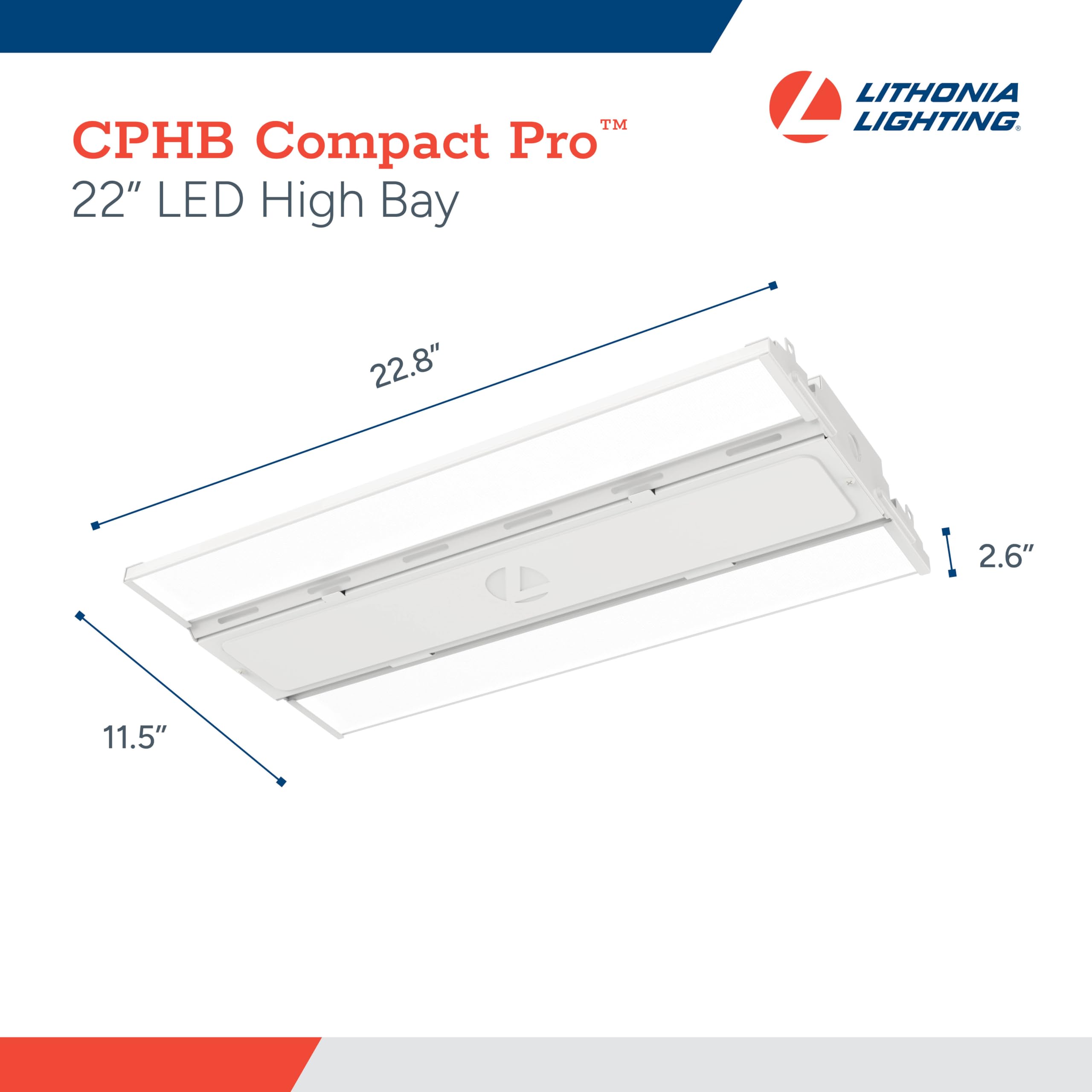 Lithonia Lighting Compact Pro Led High Bay Light  Ceiling Lighting Fixture  30 000 Lumens  5000K Daylight  Dimmable Led Work Light For Garage And Warehouse  Mvolt 120-277V (Cphb 30Lm Mvolt 50K)