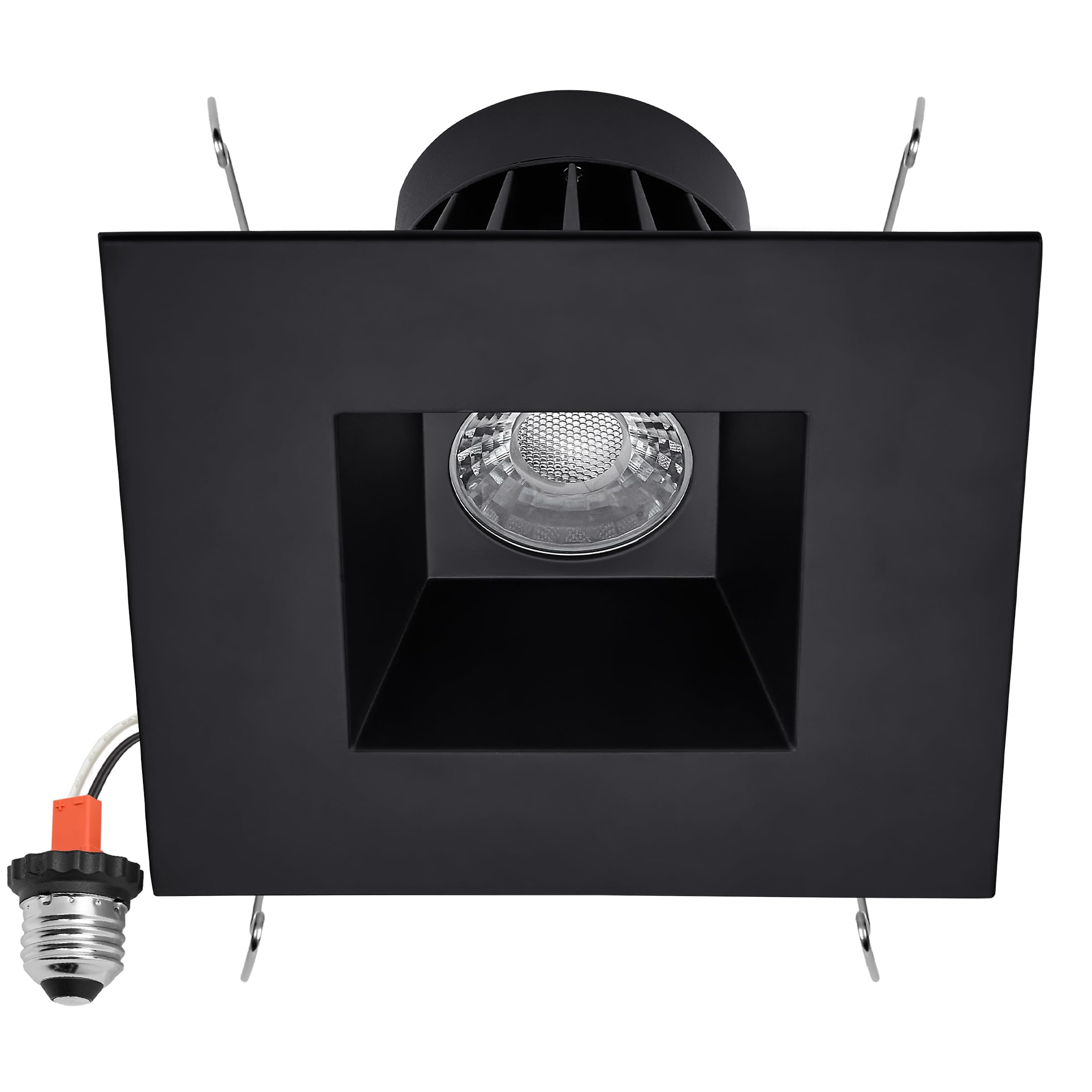 Maxxima 5 in. & 6 in. Retrofit Square Recessed Anti-Glare LED Downlight, 1200 Lumens, 5 Color Temperature Selectable 2700K/3000K