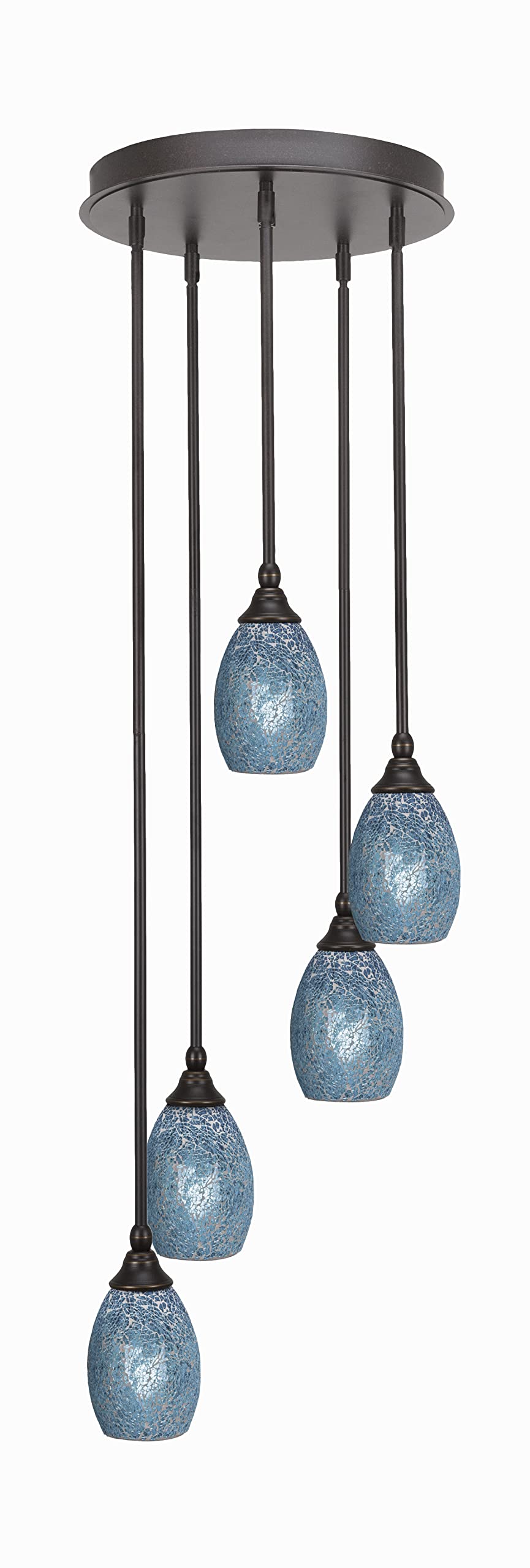 Empire 5 Light Cluster Pendalier in Dark Granite Finish (2145-DG-5055)