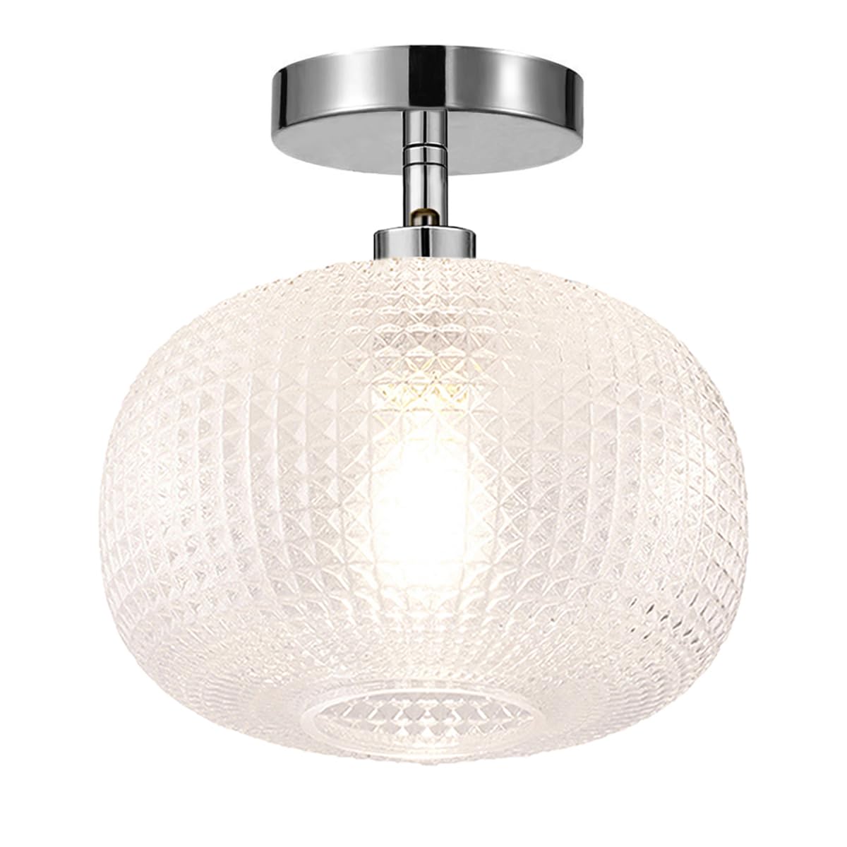 Jolydoly Semi Flush Mount Ceiling Light Fixture,Hallway Light Fixture,Globe Glass Ceiling Light,Vintage Light Fixtures,Bathroom Light Fixture,Hanging Light For Porch Bedroom Entryway Kitchen