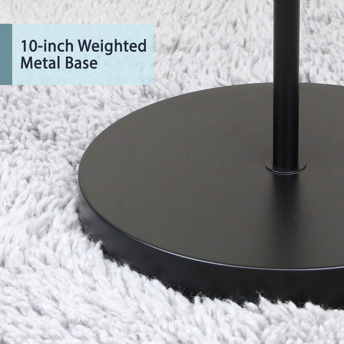 O'Bright Industrial Floor Lamp, 100% Metal, UL Certified E26 Socket, Minimalist Design, Black, Model OB-FL03L