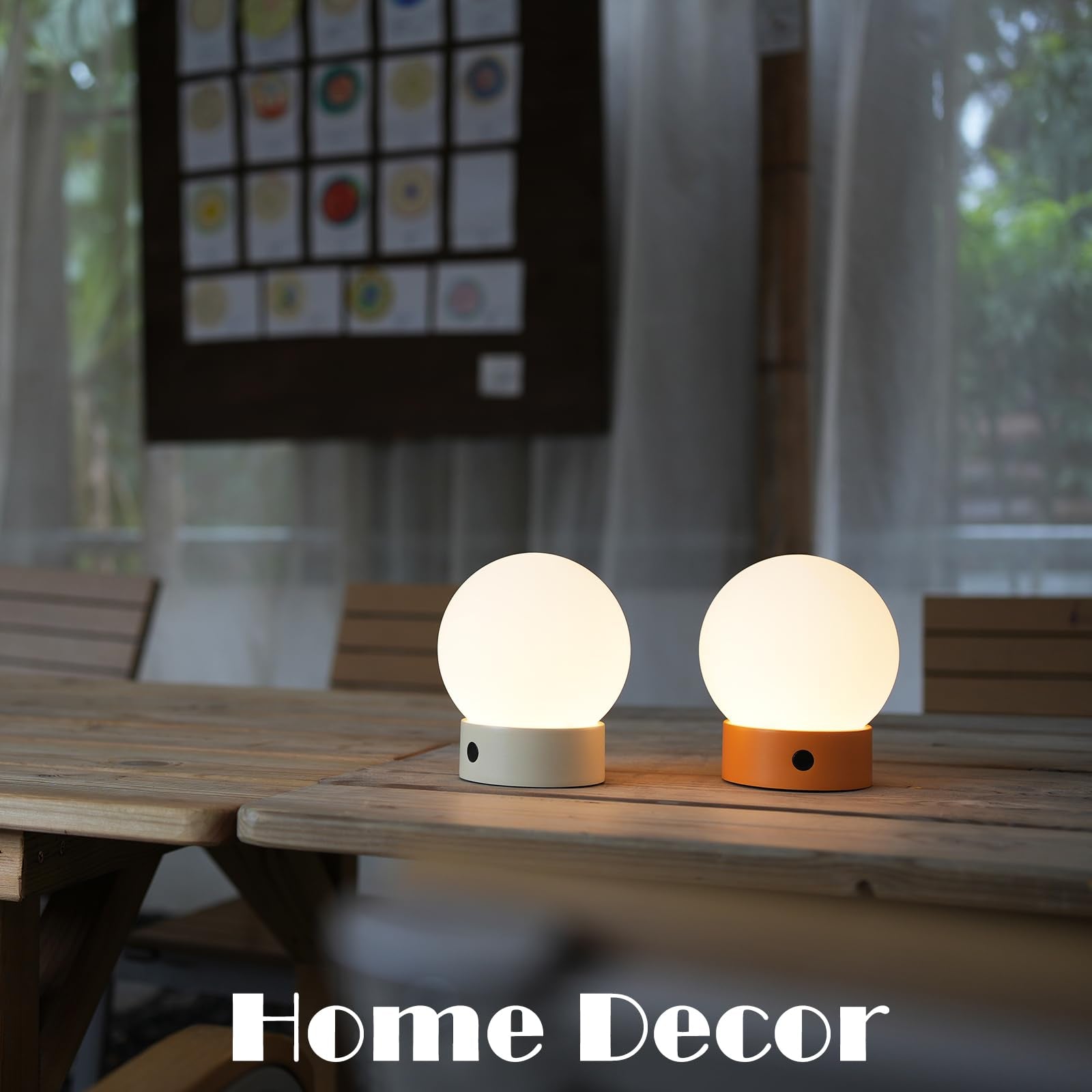 WEILAILUX Cordless Table Lamp, Rechargeable Waterproof Touch Dimmable Light, Black, Model WL-2450
