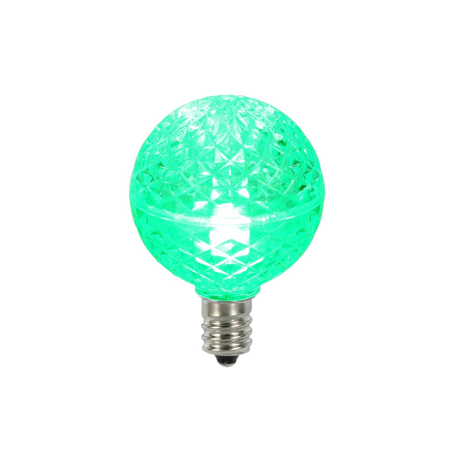 Vickerman G40 LED Green Bulb E12 Nickel Base .45W, Package of 25