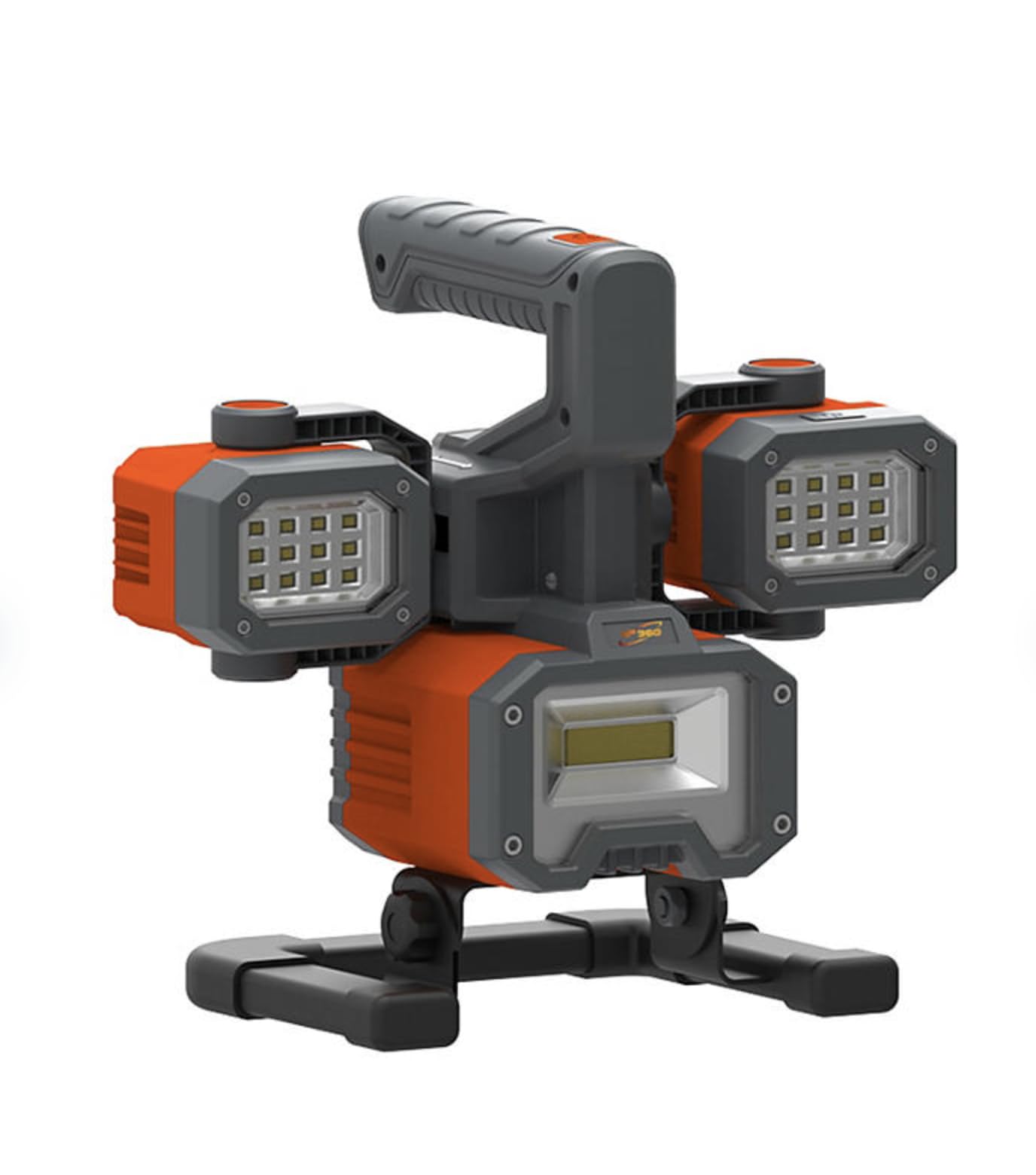 2000 Lumens Rechargeable LED Worklight & Spotlight, Black/Orange, ep360