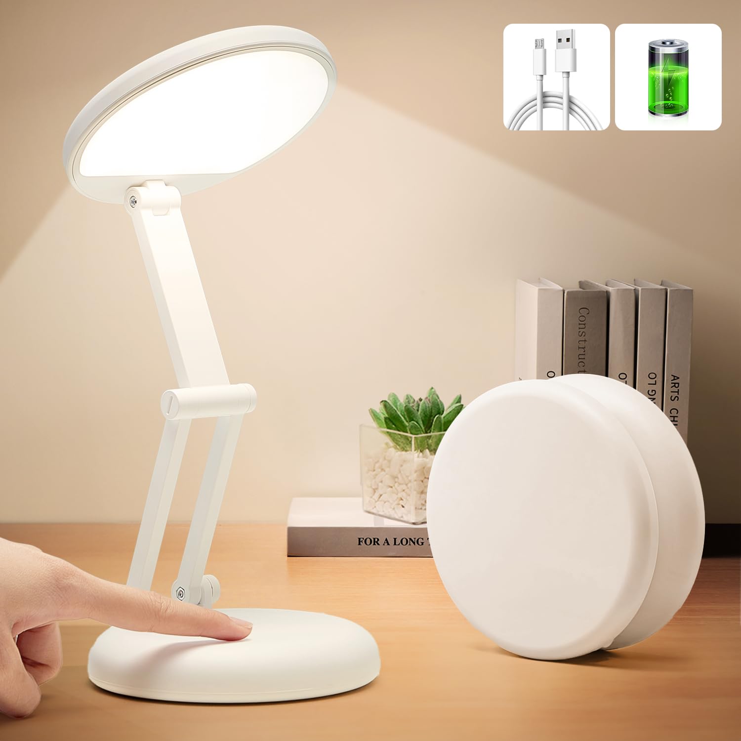 Cordless Lamp Wireless Lamp,3600Mah Battery Lamp Cordless Desk Lamp,10 Brightness Rechargeable Lamps Cordless Lamps Rechargeable Desk Lamp,Portable Lamp Rechargeable Table Lamp For Desk Lamp Cute