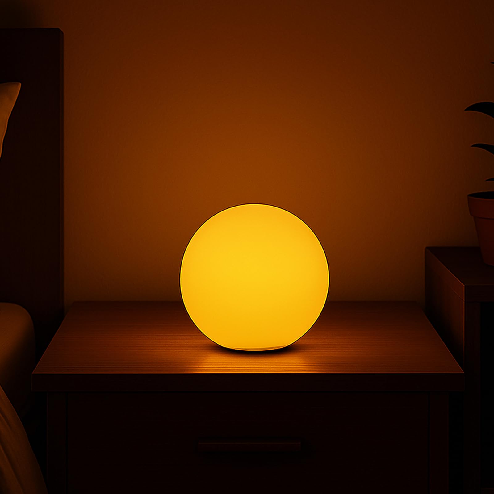 RKDTX LED Ball Light,5-Inch Cordless Orb Light with Remote,16 Color Changing Night Light for Kids,Rechargeable Mood Lamp,IP68 Wa