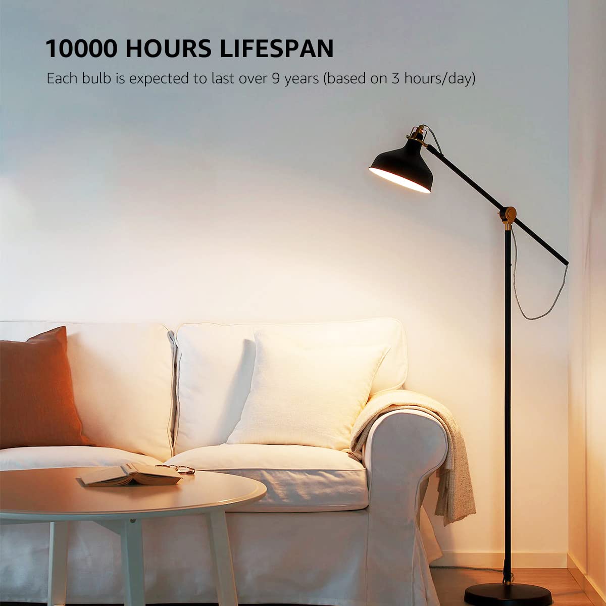 LE 100W Equivalent LED Light Bulbs 14W 1500 Lumens Warm White A19 E26 Pack of 6