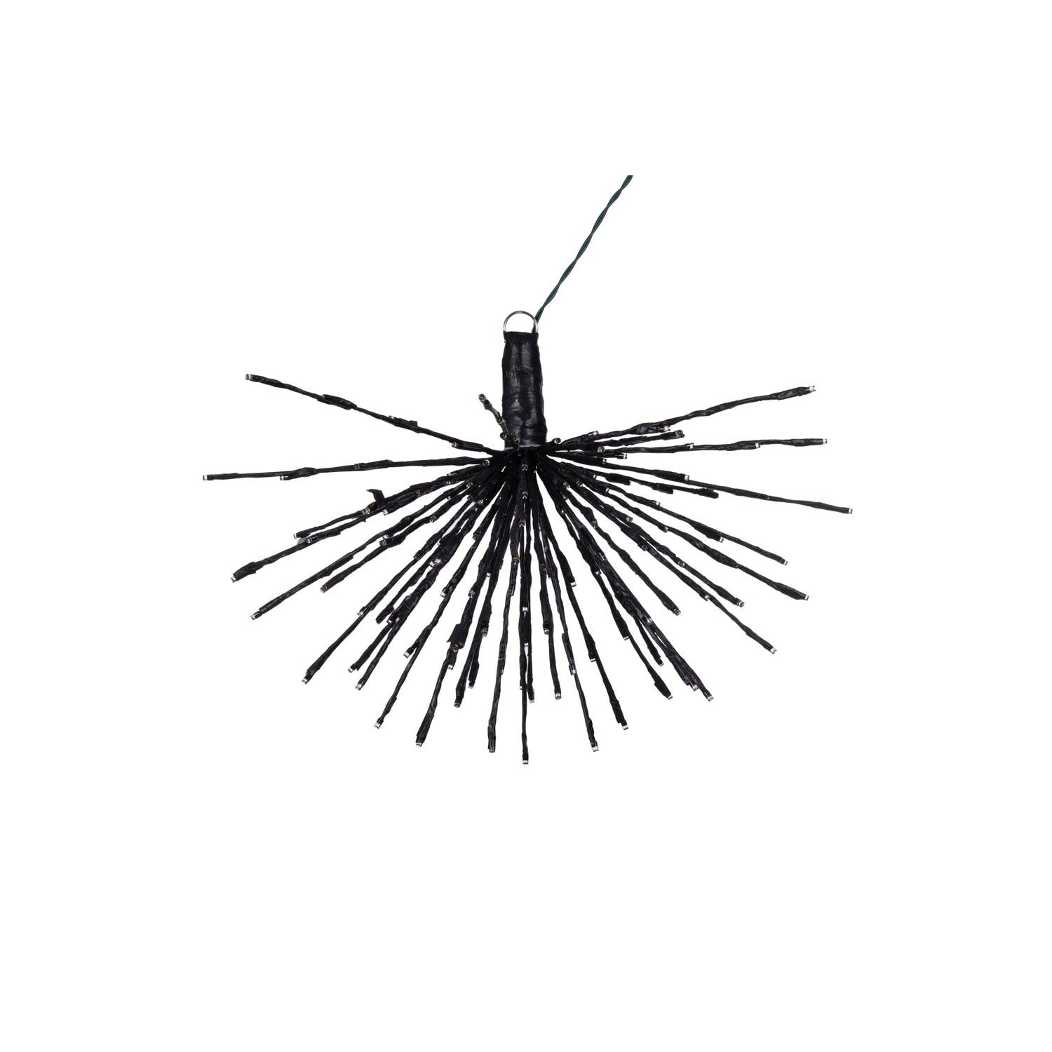 Vickerman 160Lt x 24&quot; Black Starburst Warm White 5mm Twinkle LED Lights.