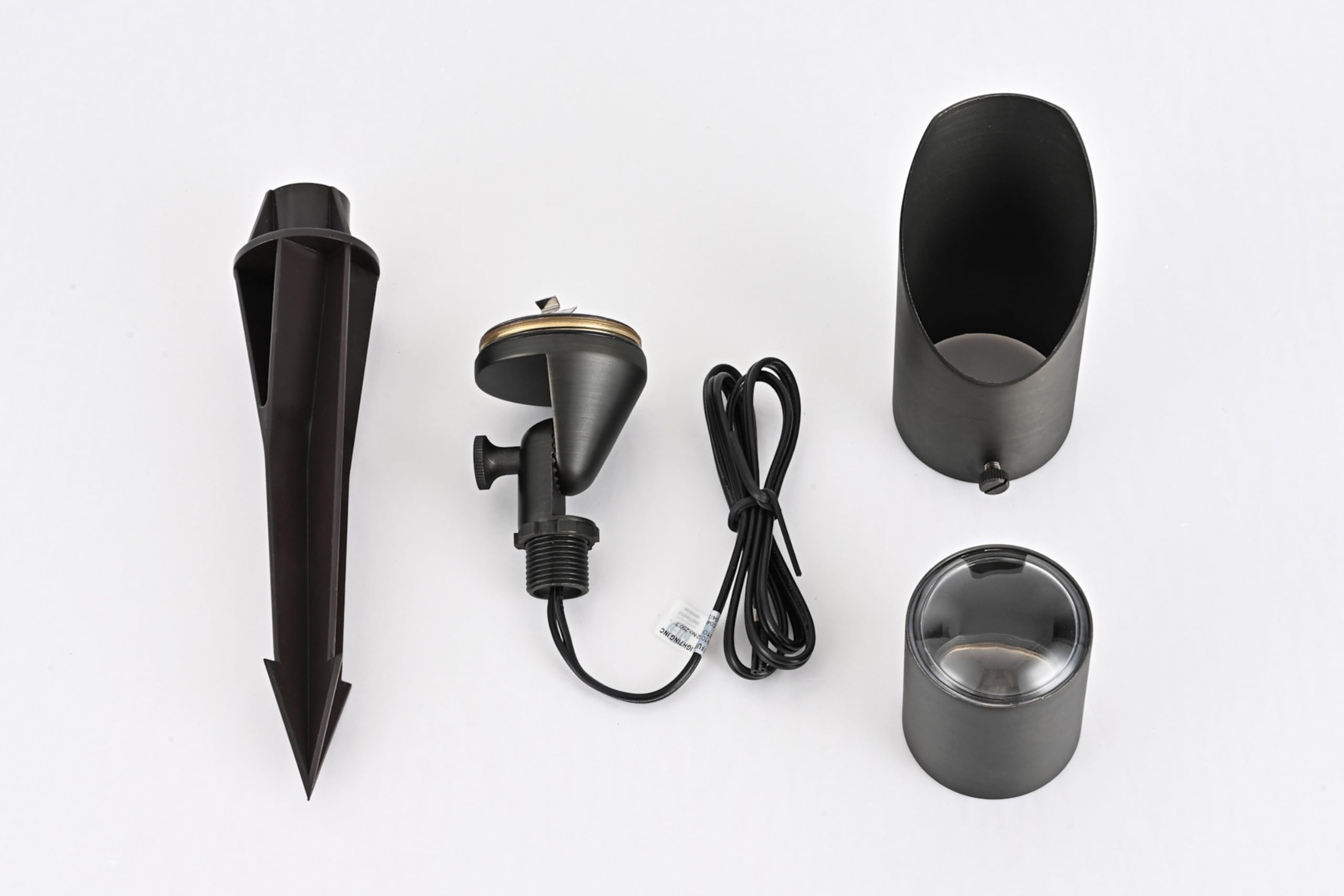 Elitco Lighting Landscape Spotlight C049, Antique Brass, MR16 Halogen 20W, Includes Stake