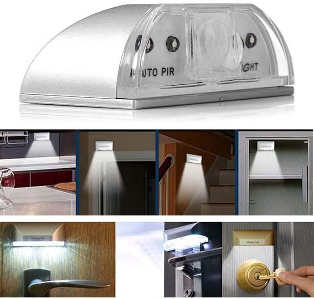 Miaoerjing Keyhole Light Lamp Battery Operated Pir Infrared Ir Wireless Auto Sensor Motion Detector Door Keyhole With 4 Led Bulb