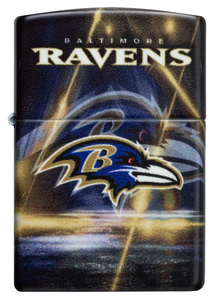 Zippo NFL Baltimore Ravens Matte Pocket Lighter - Multi Color, One Size, Official Team Merchandise