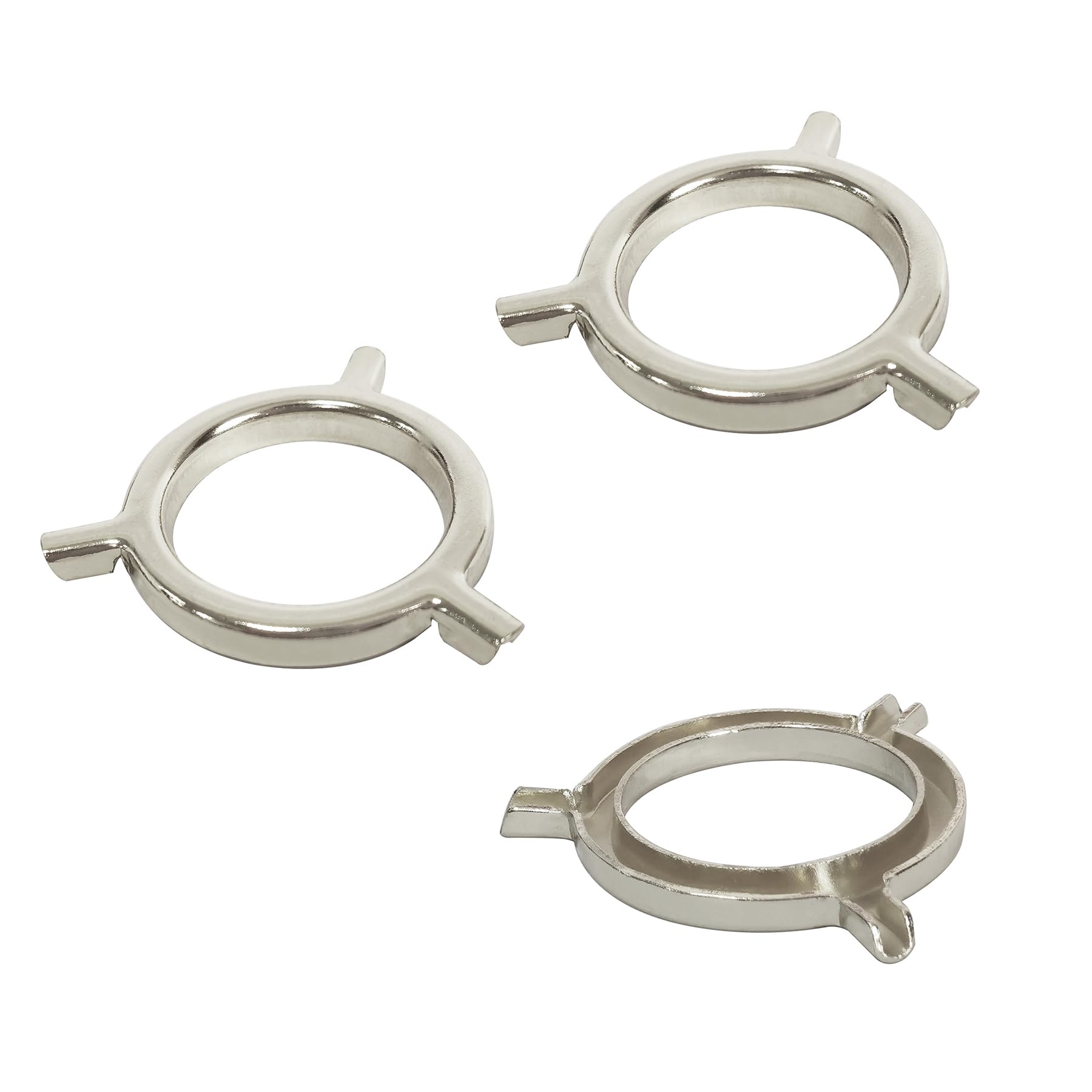 GY & CK 3-Way Slip Uno Fitter unthreaded bridge adapter fit for 11 gauge Steel wire lamp shade parts (Nickel)