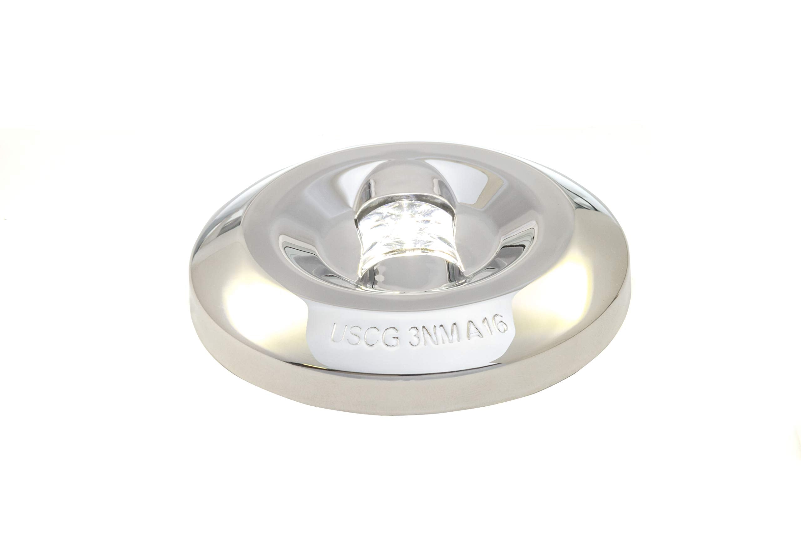 Attwood 6556-7 Universal Watertight Marine Boat Led Round 3 Nautical Mile Transom Light