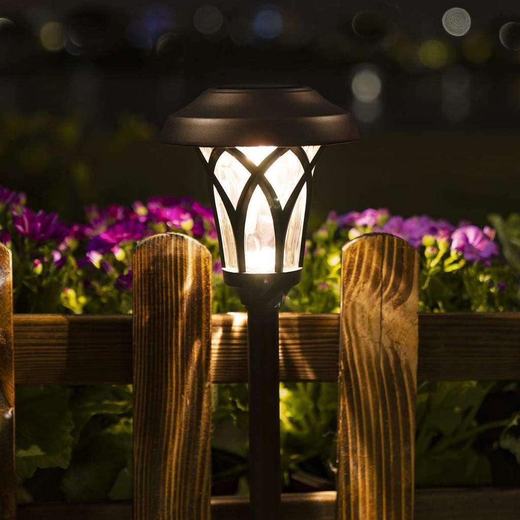 GIGALUMI Solar Landscape Lights, 6 Pack, Brown, Waterproof Metal, High Lumen, Automatic, Model 6851