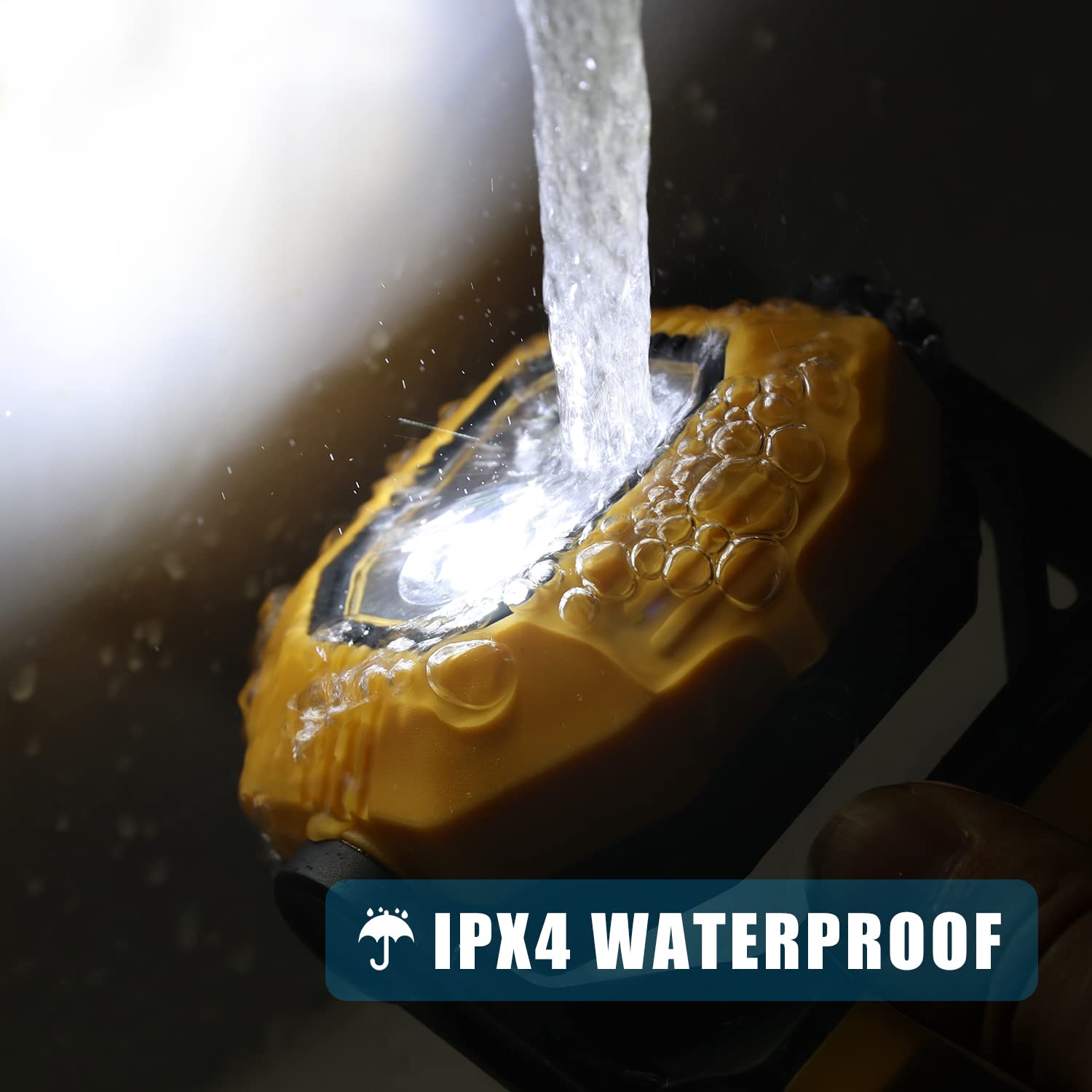 Easymaxx Led Rechargeable Work Light, 1500Lm Portable Cob Magnetic Lights With 3 Modes & 360° Rotatable, Ipx4 Waterproof Worklight For Car Repairing, Job Site Lighting, Emergency (1 Pcs)