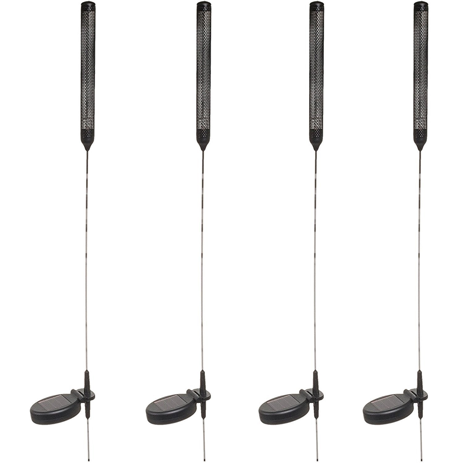 Solaration Cat Tail LED Path Lights Set of 4, Model 1045-4, Black, Made of Acrylonitrile Butadiene Styrene