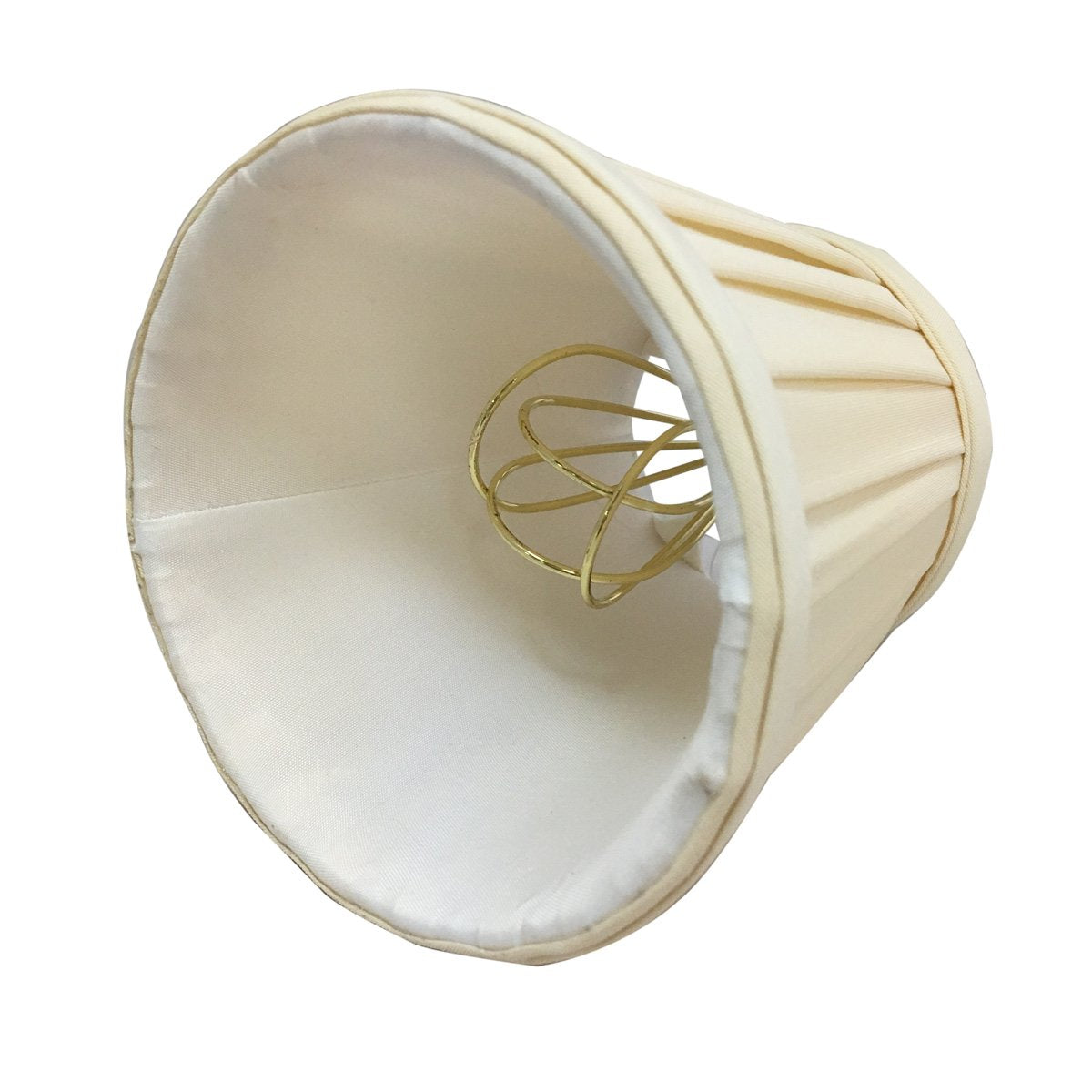 Royal Designs Pleated Empire Chandelier Shade, Fabric, Eggshell, 3 x 4.25 x 4.25, Model CS-110EG-6, Pack of 6