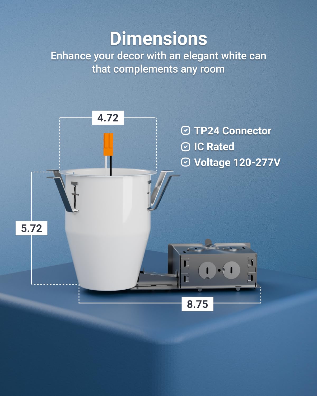 Sunco Can Lights For Ceiling 4 Inch Remodel Recessed Lighting Housing 120-277V Tp24 Connector Included Air Tight Steel Can Easy Install, Ic Rated, Ul Listed 4 Pack