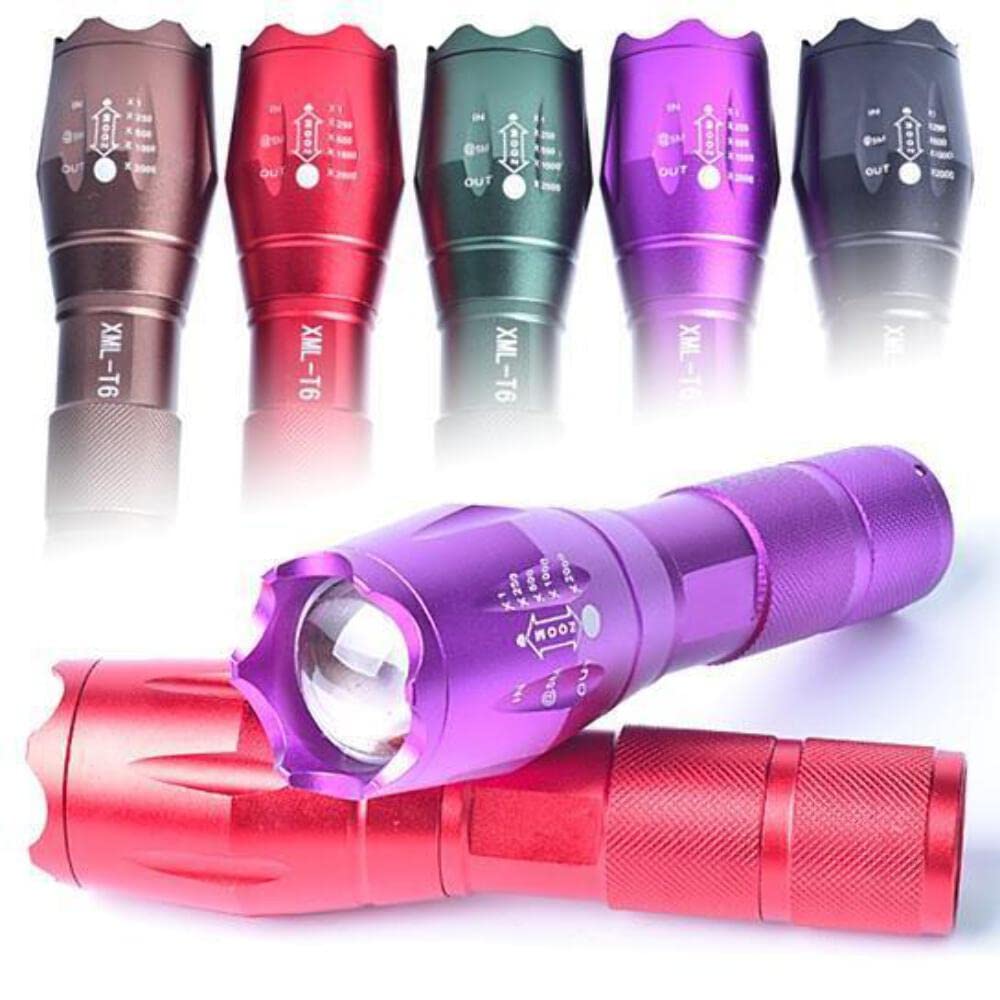 Vistashops Aluminum Flashlight with Bike Mount - Compact Design, High Brightness