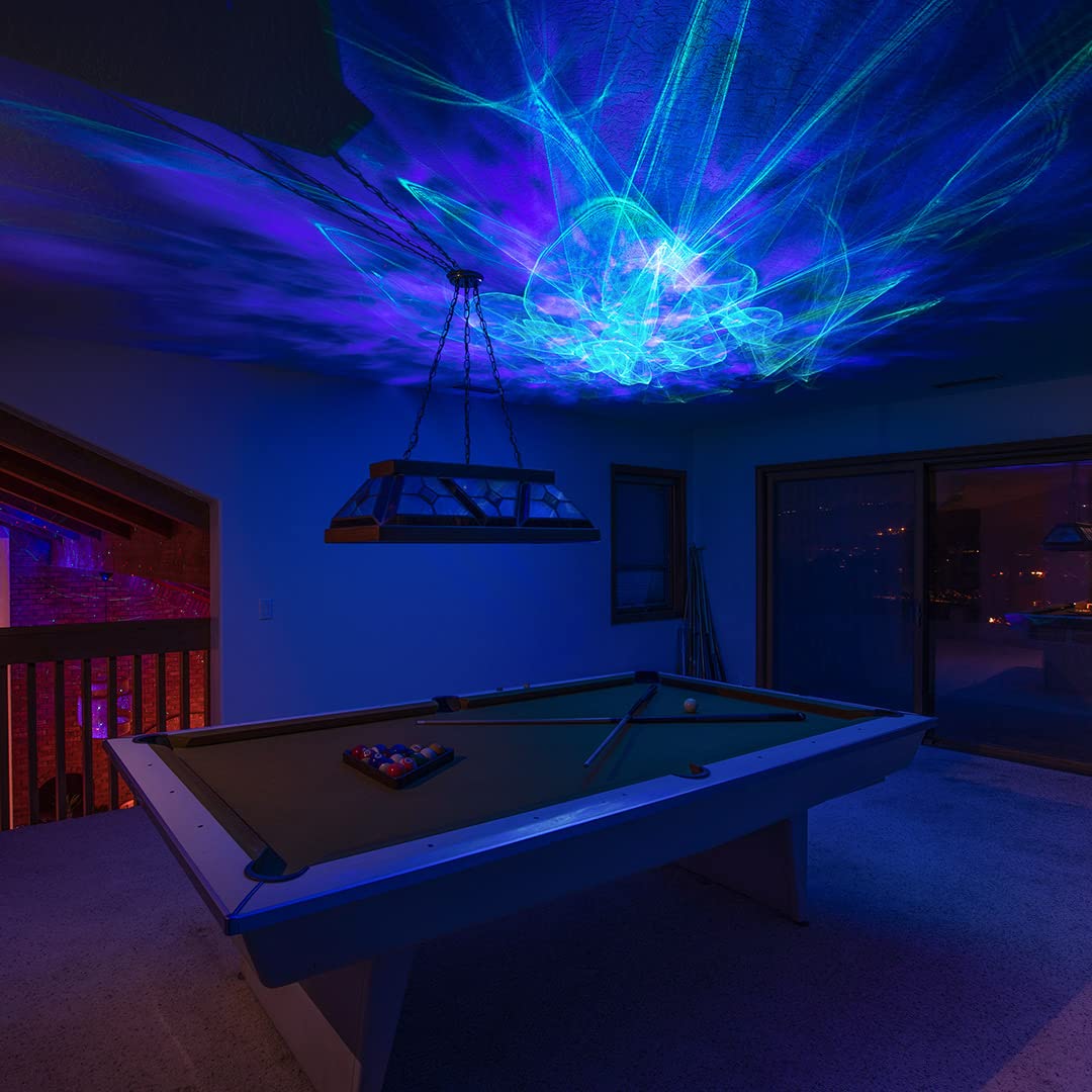 BlissLights Ark Lite LED Aurora Projector - Green/Blue Laser Nebula Mood Lamp, Model 900-00048_A, Charcoal Housing