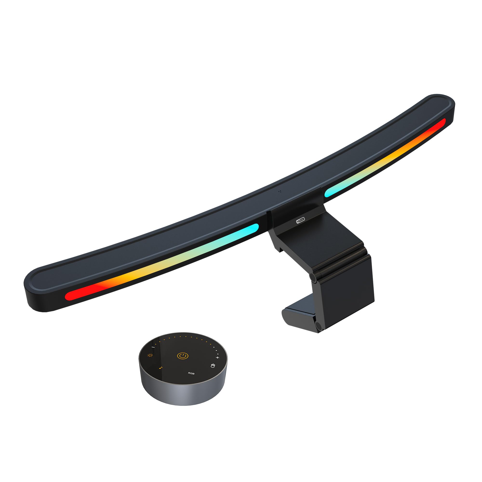 ONWAY Curved Monitor Light Bar with Wireless Remote,Monitor Light Bar with Auto-Dimming and Camera Base,Applicable to All Screen