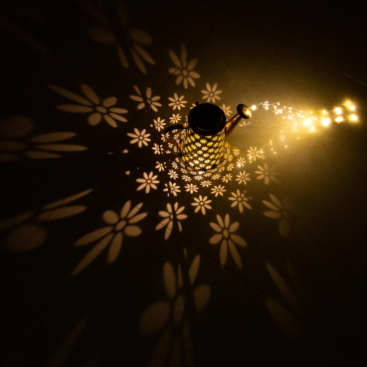 Garden Decor Solar Lights Outdoor Large Hanging Waterproof Watering Can Landscape Lights Outside Decorations For Yard Front Porc