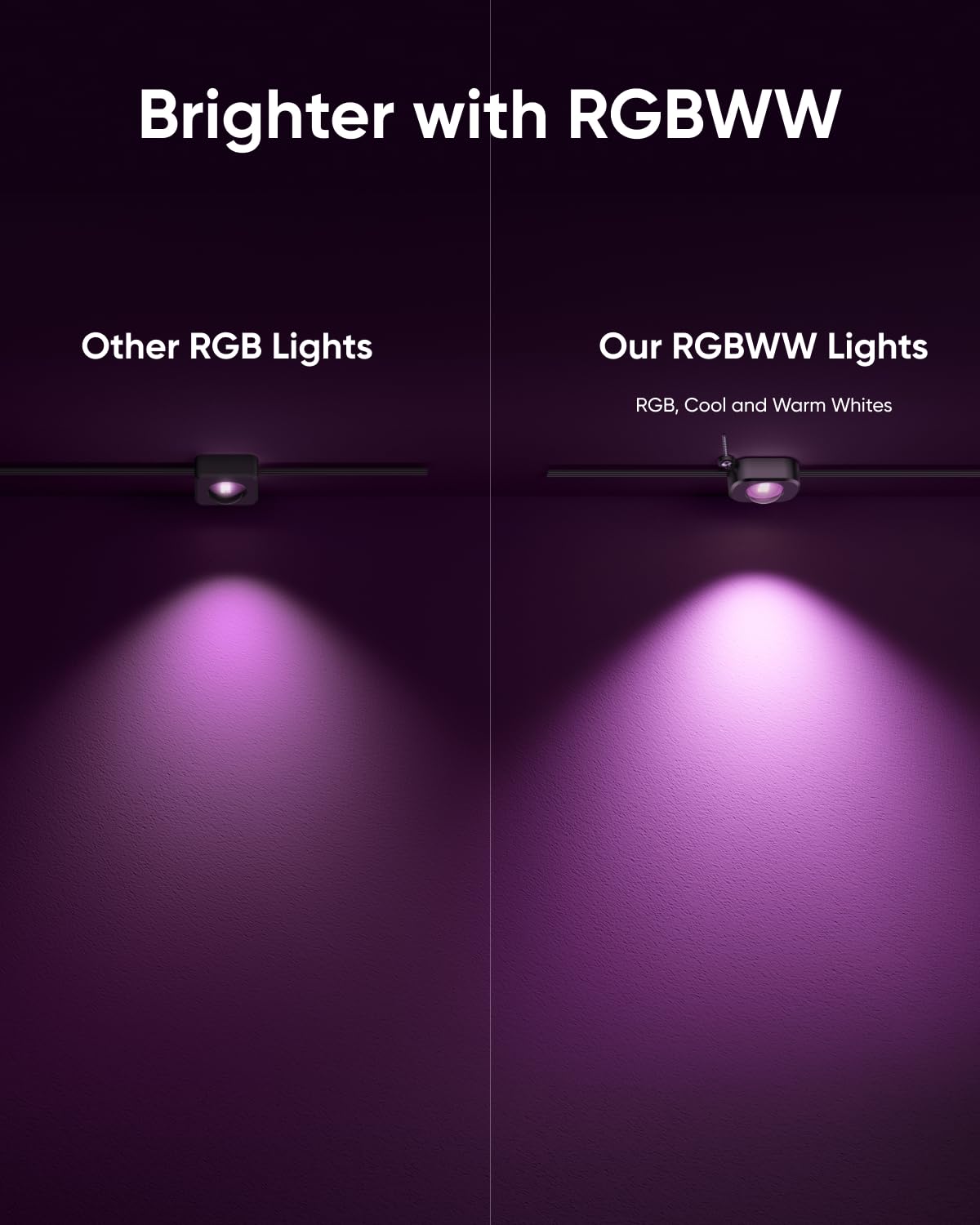 eufy Permanent Outdoor Lights E22, 50ft, Smart RGBWW, IP67 Waterproof, Black