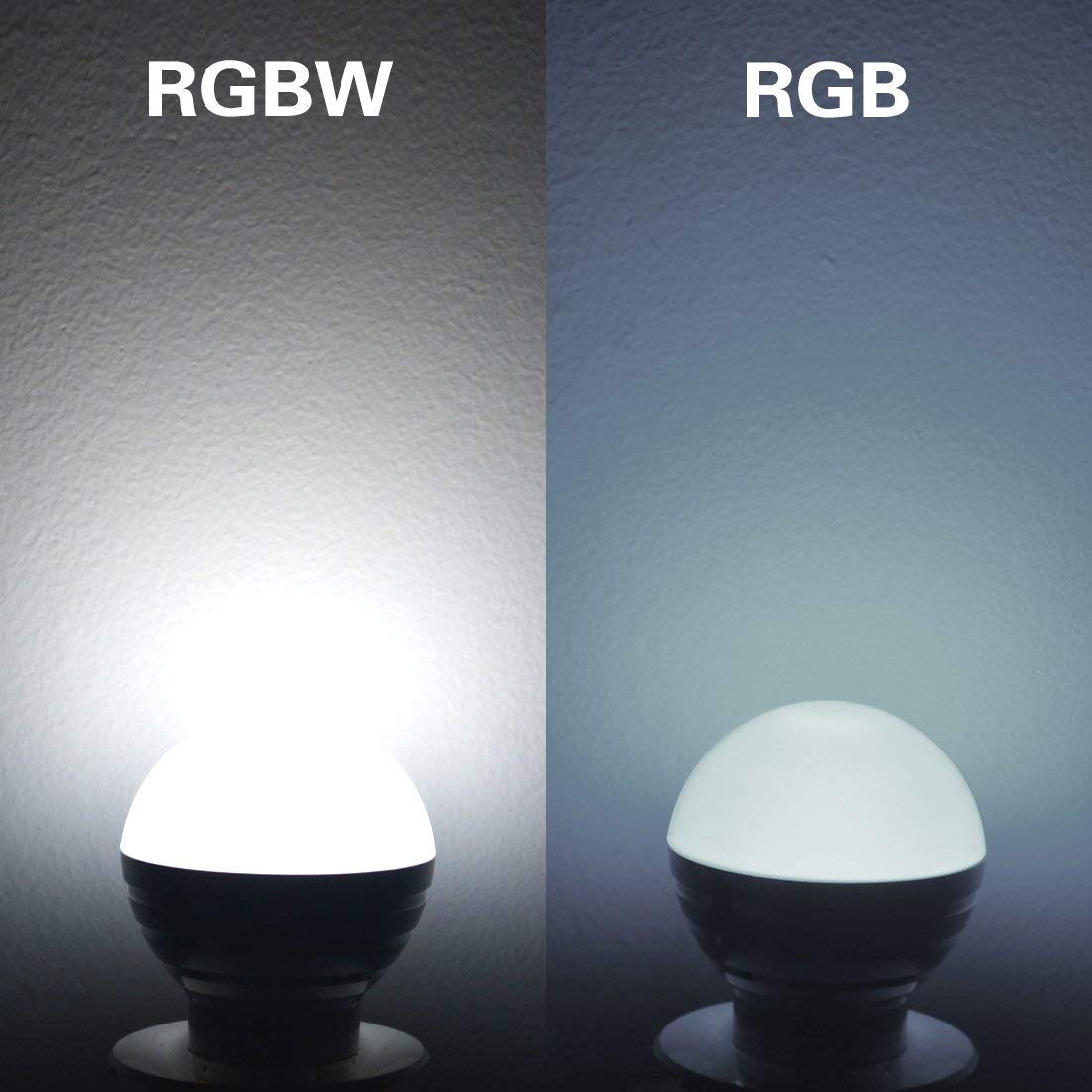 MELPO LED Color Changing Light Bulb, 5W 500LM, Dimmable RGB, E26, 4 Pack, Remote Control for Parties, Weddings, Home Decor