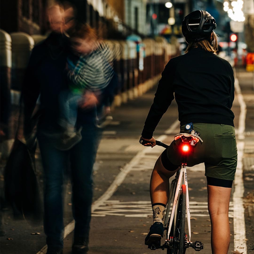 KNOG Blinder Mini Rear Bike Light - USB Rechargeable, 30 Lumen, 8 Flash Modes, IP67 Waterproof, 17g, Black, Model 12985
