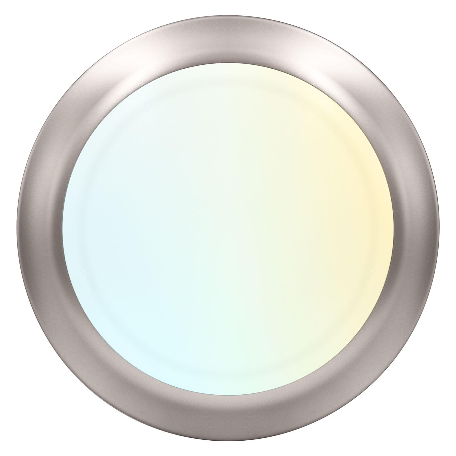 LUXRITE 6 Inch LED Disk Light, Dimmable, 5CCT 2700K-5000K, 12.5W, 1000LM, Brushed