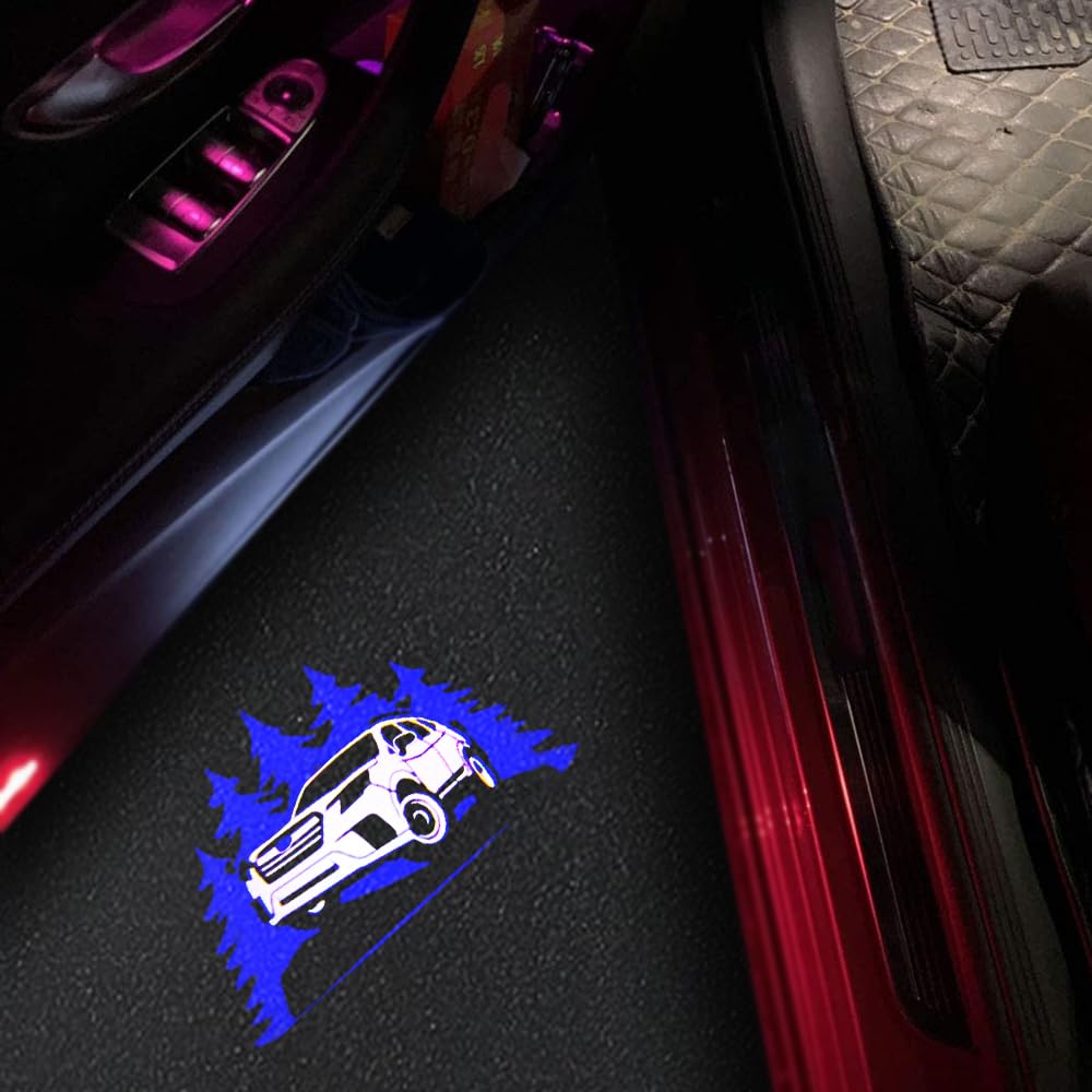 uunonaha LED Car Door Logo Lights - Projector Laser Welcome Light - 2 pcs - Compatible with Forester/Outback - Color 01 - ABS Material