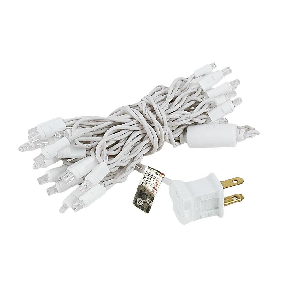 Novelty Lights 35 Light LED Mini String Light Set, Warm White, 13.5 Feet, Non-Connectable, White Wire, Model MRD-35B-2