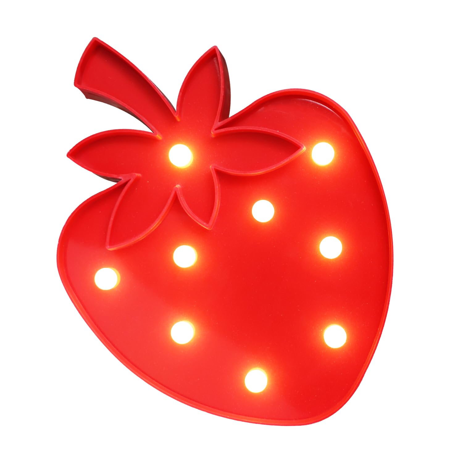 Vicila Strawberry Night Lights LED Marquee Signs, Battery Operated Strawberry Shaped Lamp for Christmas Kids, Baby, Child, Girl 