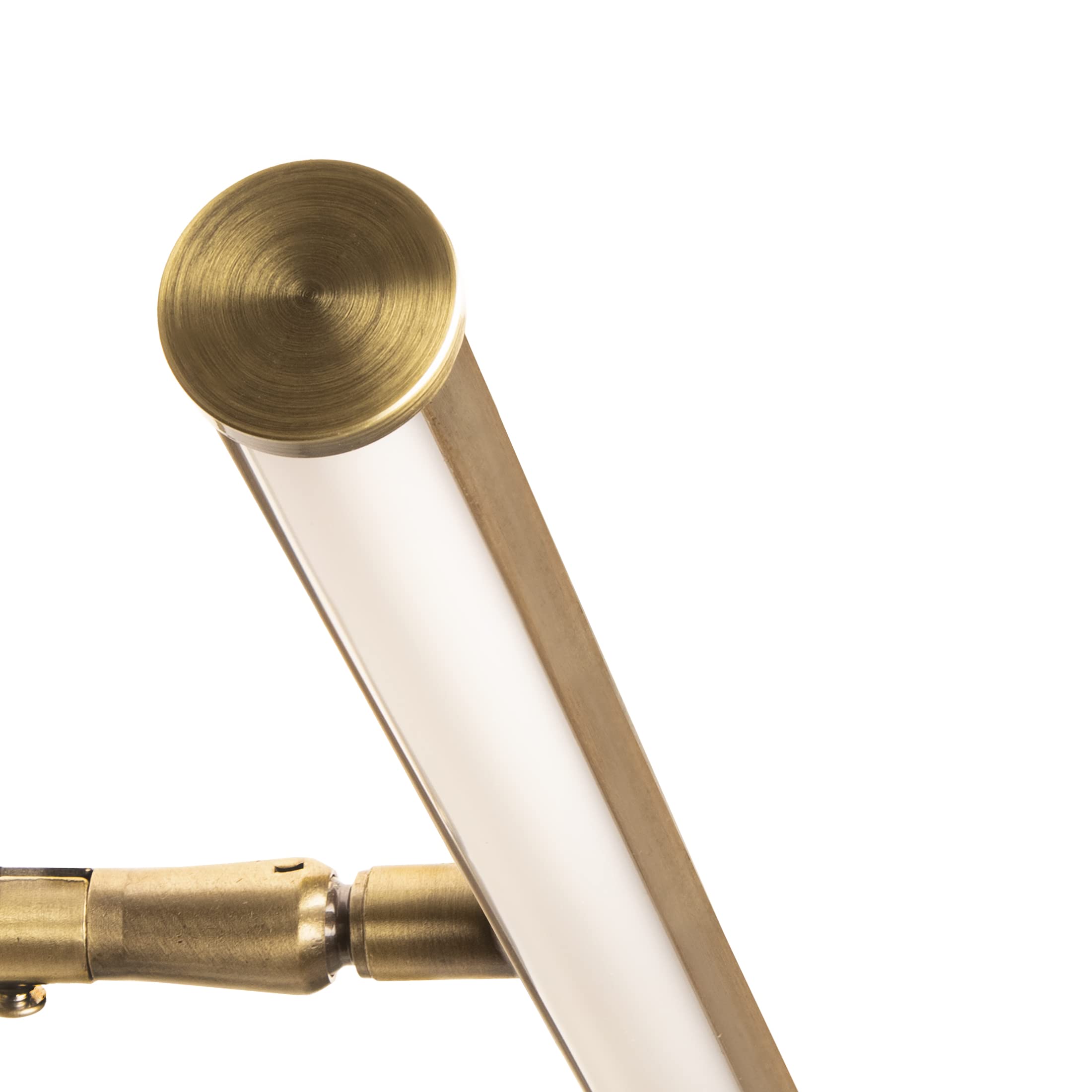 Maxxima LED Picture Light - 14 in. Adjustable Wall Light, 3000K Warm White, Antique Brass, Model MSL-14400AB