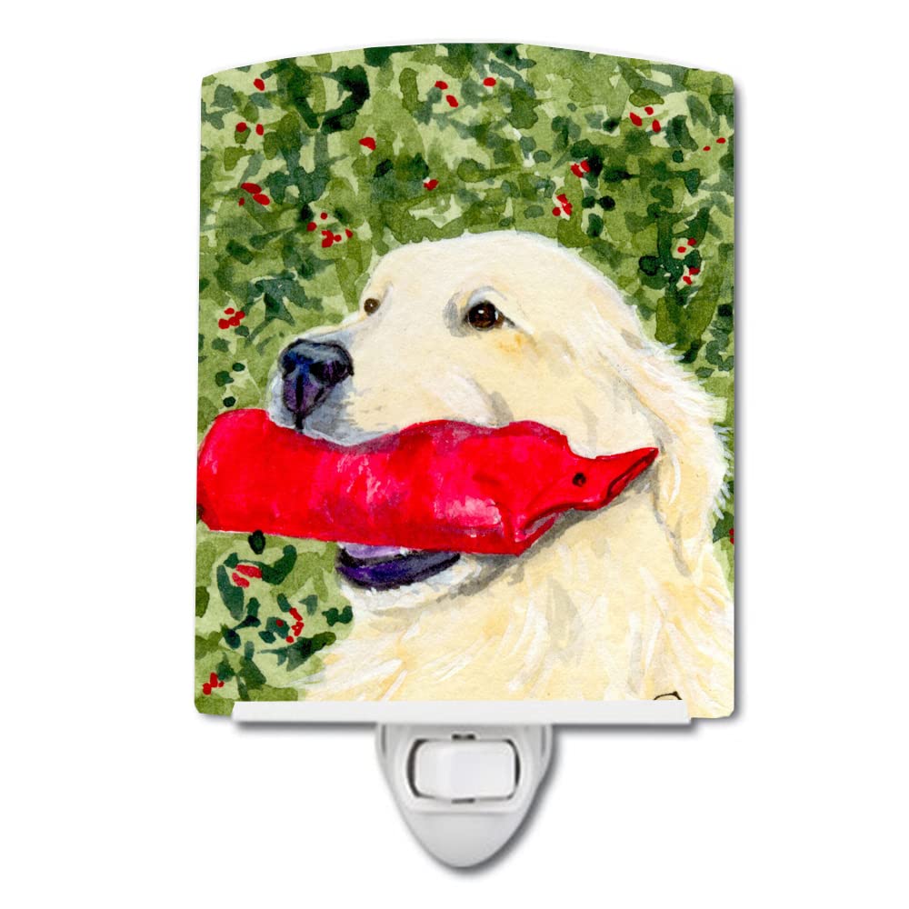 Caroline'S Treasures Ss8813Cnl Golden Retriever Ceramic Night Light Compact, Ul-Certified, Ideal For Bedroom, Bathroom, Nursery, Hallway, Kitchen, 6X4X3, Multicolor