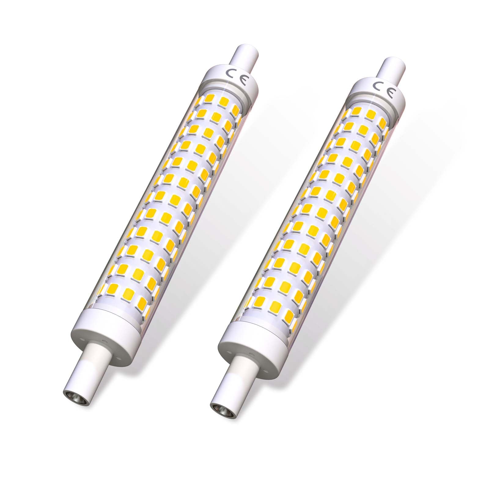 Lustaled R7s LED Bulb 10W 1300LM 118mm Daylight White 6000K Model NFL1053-CWX2 (2 Pack, Non-Dimmable