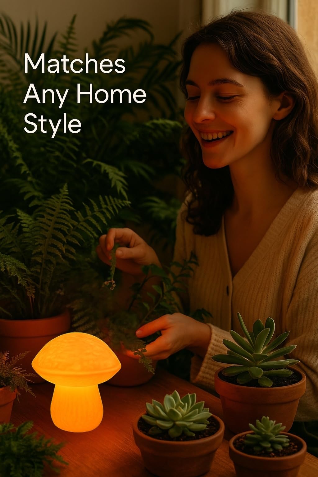 Mushroom Lamp - Small Bedside Night Light With Remote - 13 Color Options, Dimmable & Usb Powered - Cozy Ambient Lighting For Bed
