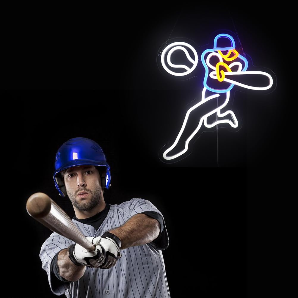 Baseball Neon Sign  Sport Neon Light Sign Led Decorations Light Up Signs  Baseball Club Lights  Game Room Wall Art Decorations Christmas Birthday Gifts