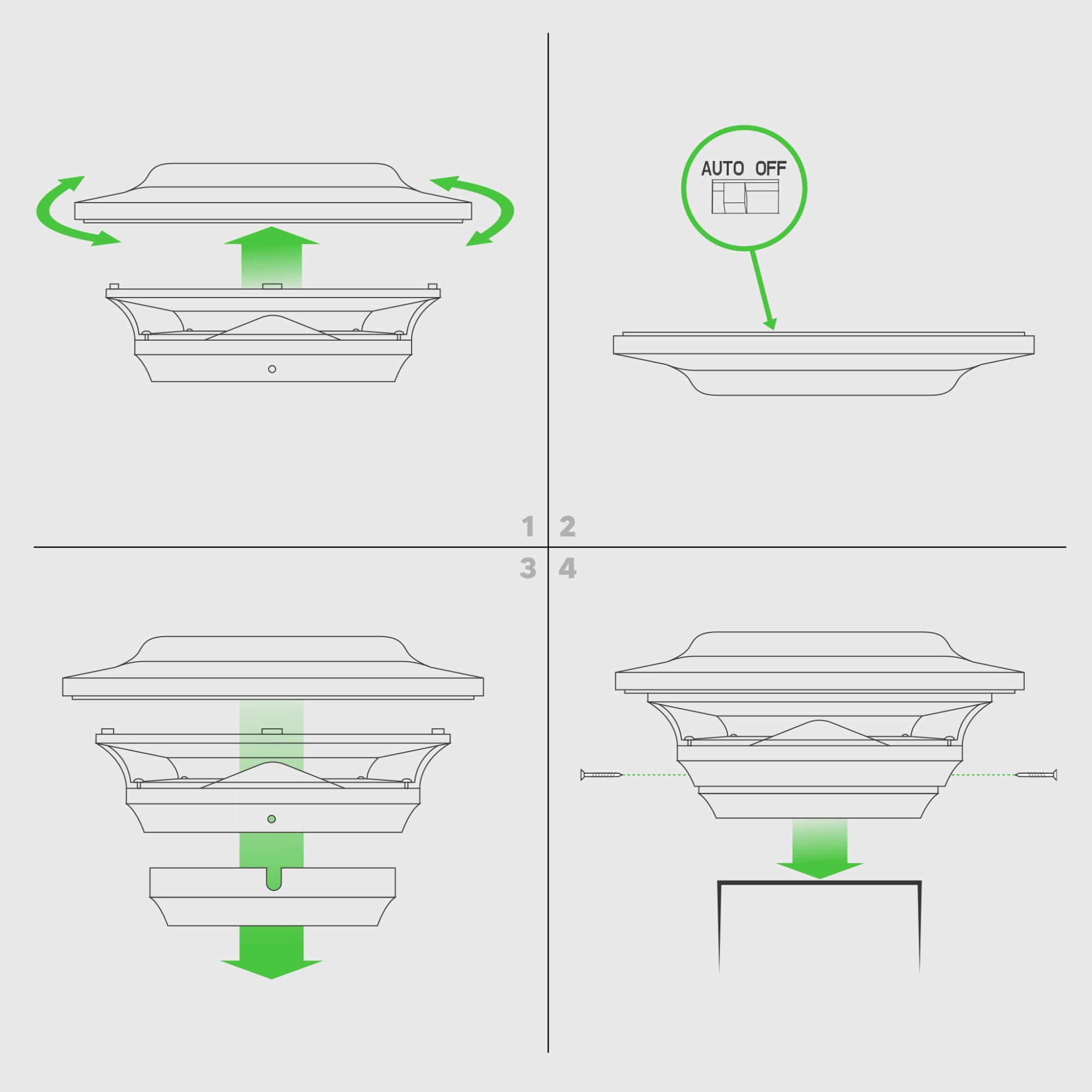 Classy Caps Sl211W Aluminum Imperial Solar Post Cap, Fits A 4" X 4" 3.5" X 3.5" Post, White
