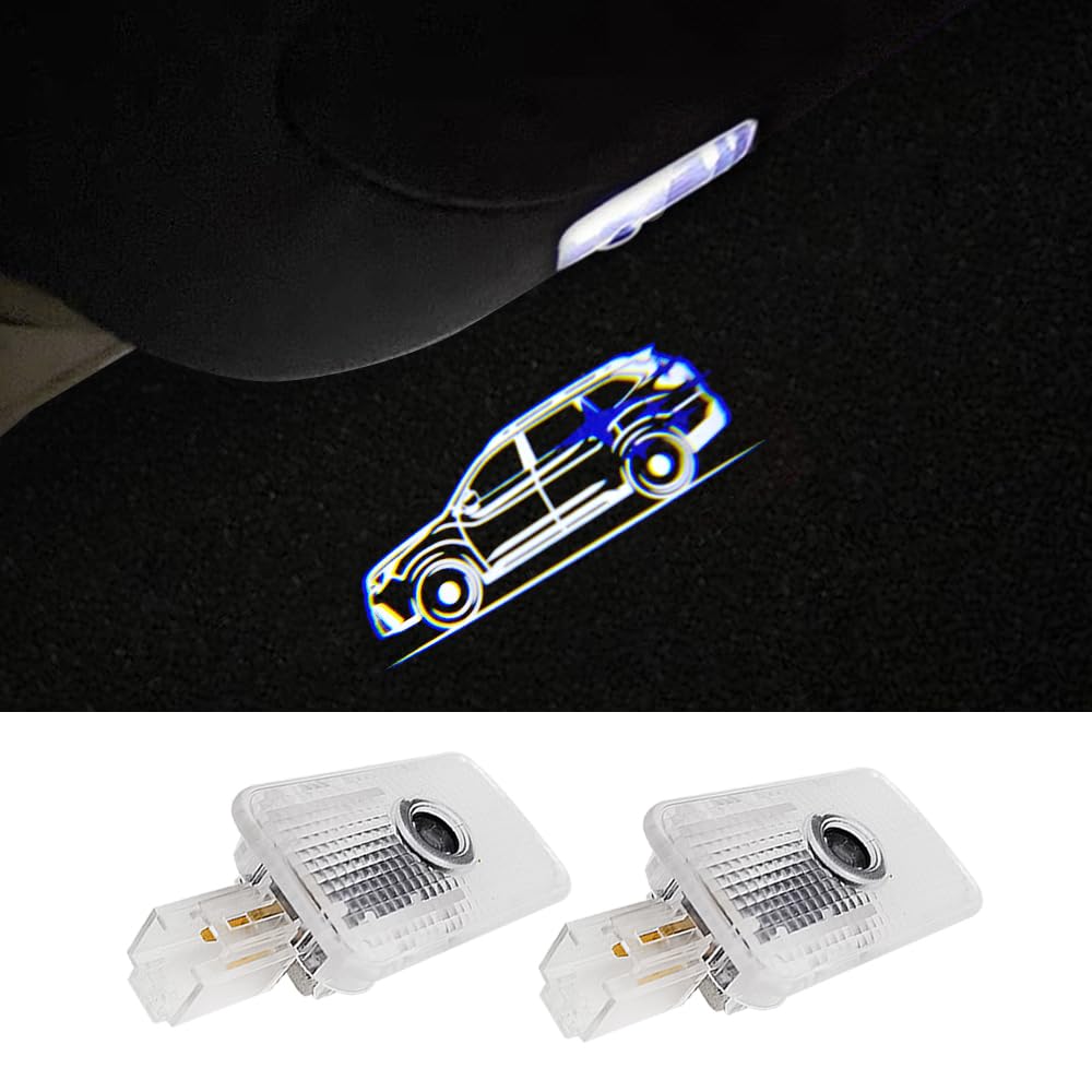 uunonaha LED Car Door Logo Lights - Puddle Lamp Projector - Aluminum - Ascent 02 - Compatible with Forester, Outback, Legacy