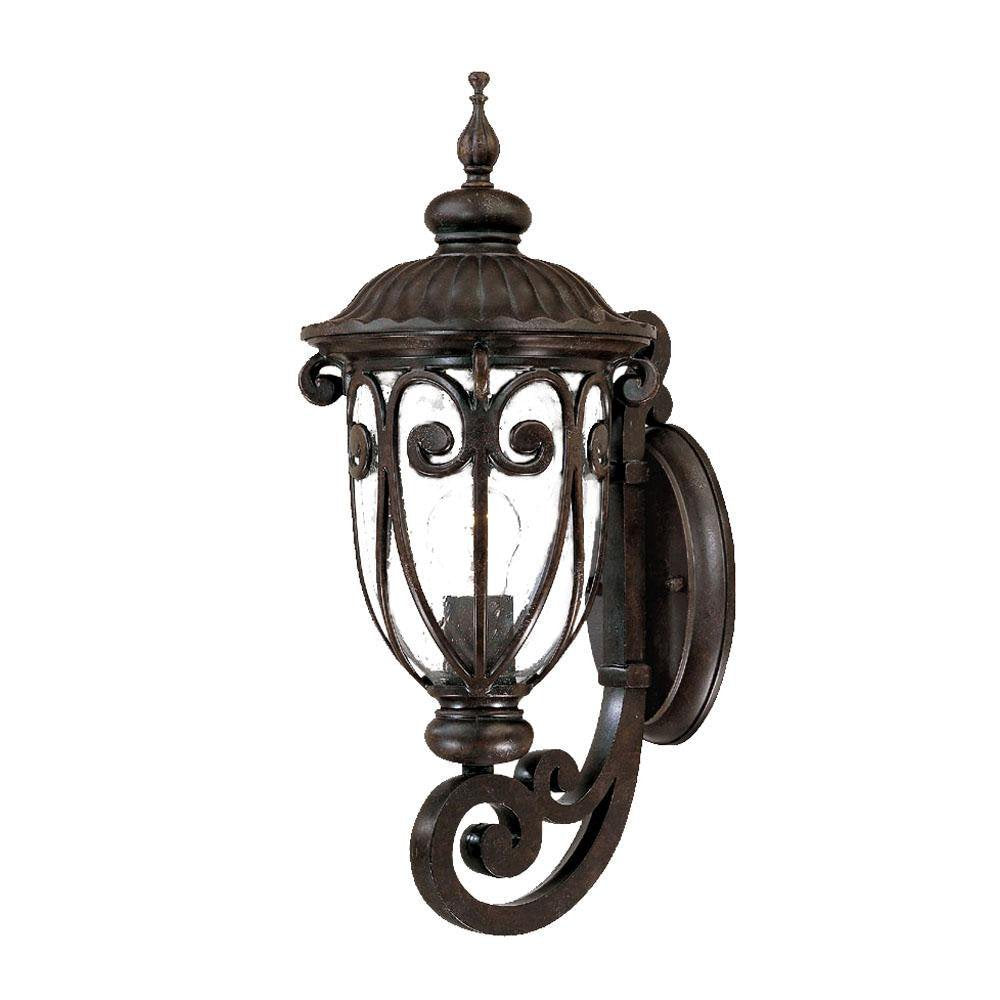 Acclaim Lighting 1-Light Outdoor Wall Mount Fixture, Marbleized Mahogany, 7.5 x 18 inches, Bronze/Dark, Model 2101MM