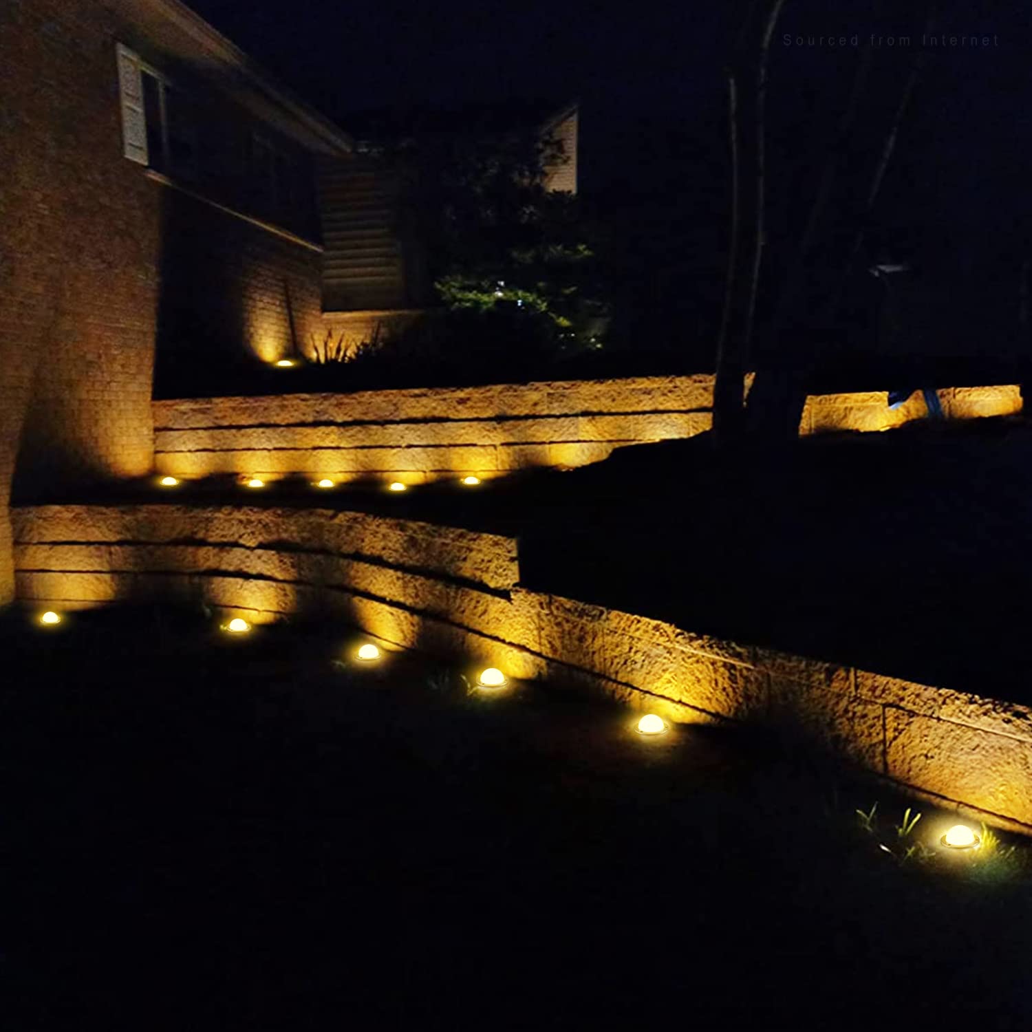 LEONLITE LED Well Lights, 12V-24V Low Voltage Outdoor Path Light, 360lm, IP65 Waterproof, Aluminum, Cool White, Pack of 6