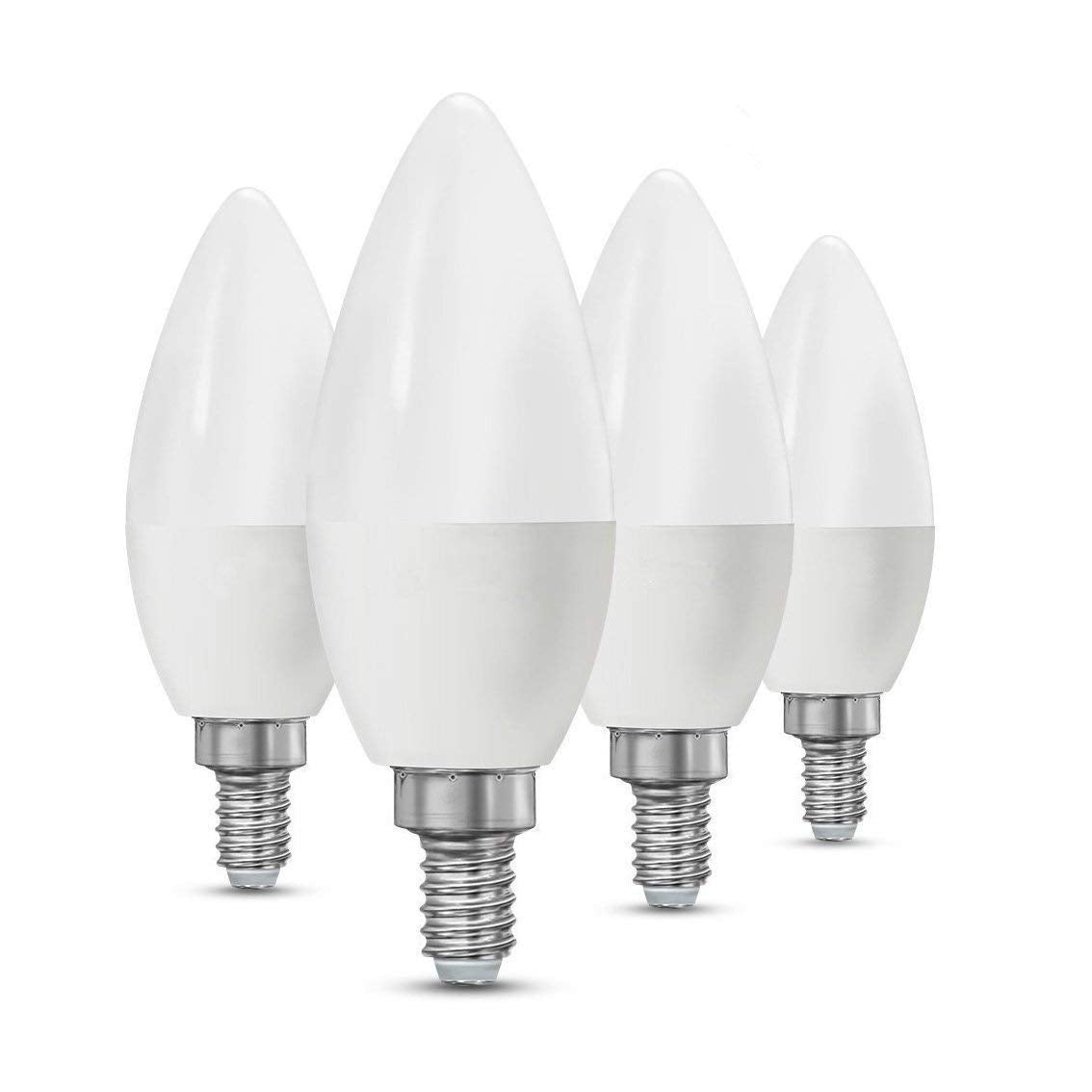 CTKcom LED Candelabra Light Bulbs E14 7W, 430 Lumens, Warm White, 4 Count