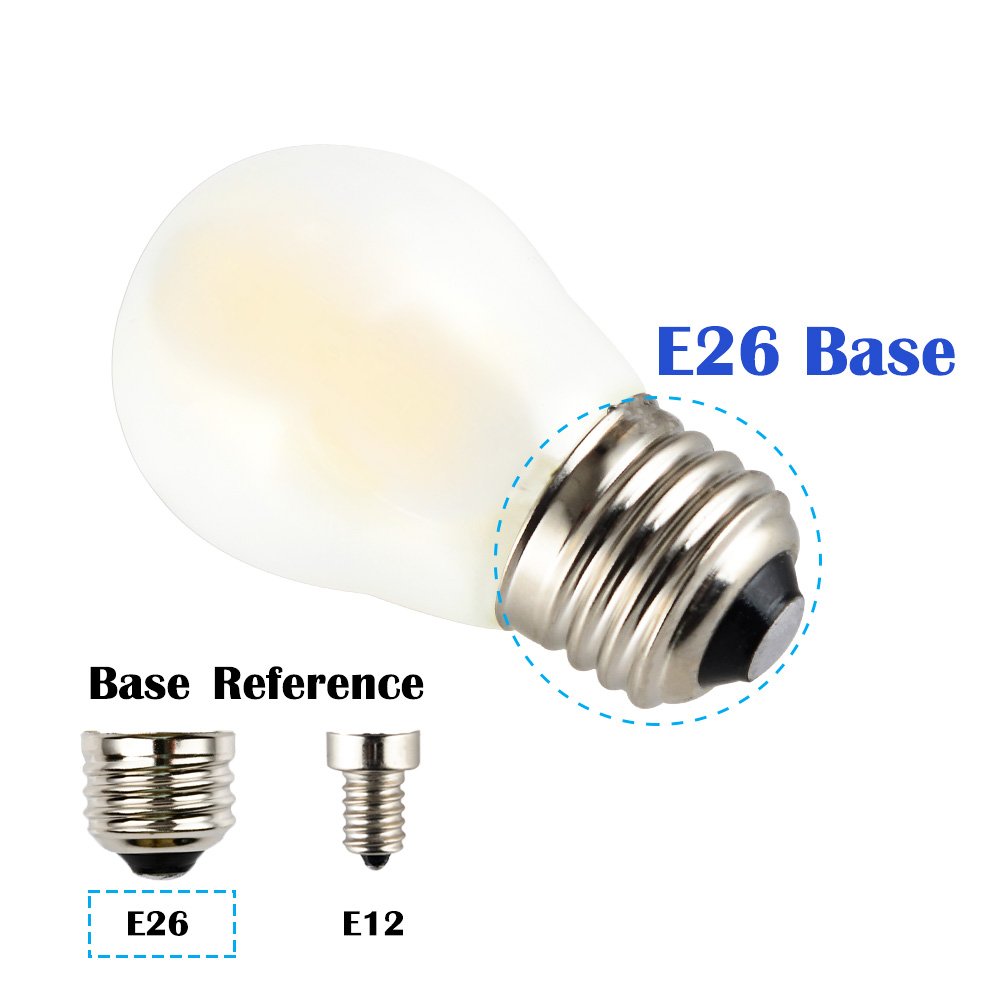 Opalray A15 Led Filament Bulb, 40W Equivalent, Dimmable, Warm White, E26 Base,